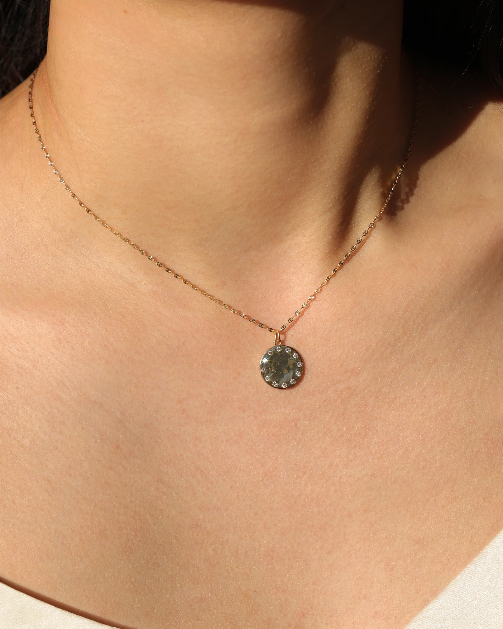 Diamond Disc Necklace - Image 3
