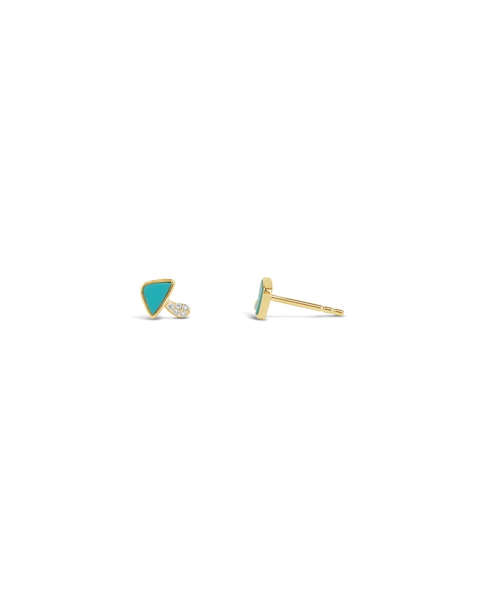 Diamond Mushroom Studs | Turquoise - Image 3