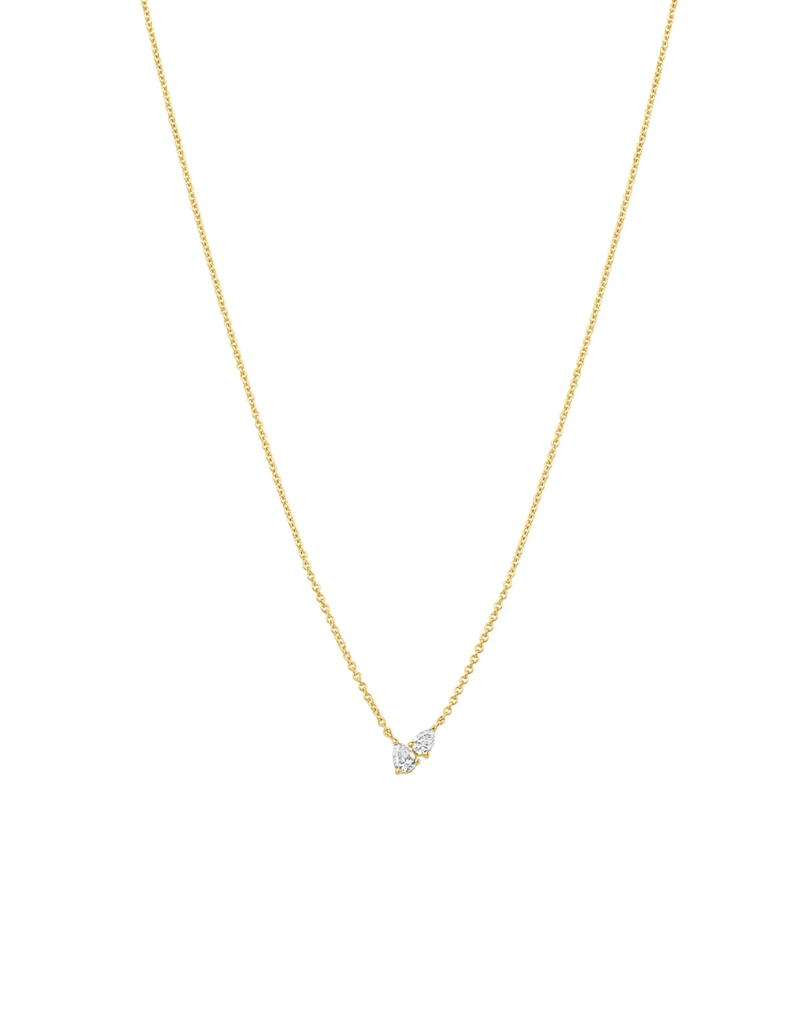 Double Teardrop Diamond Necklace