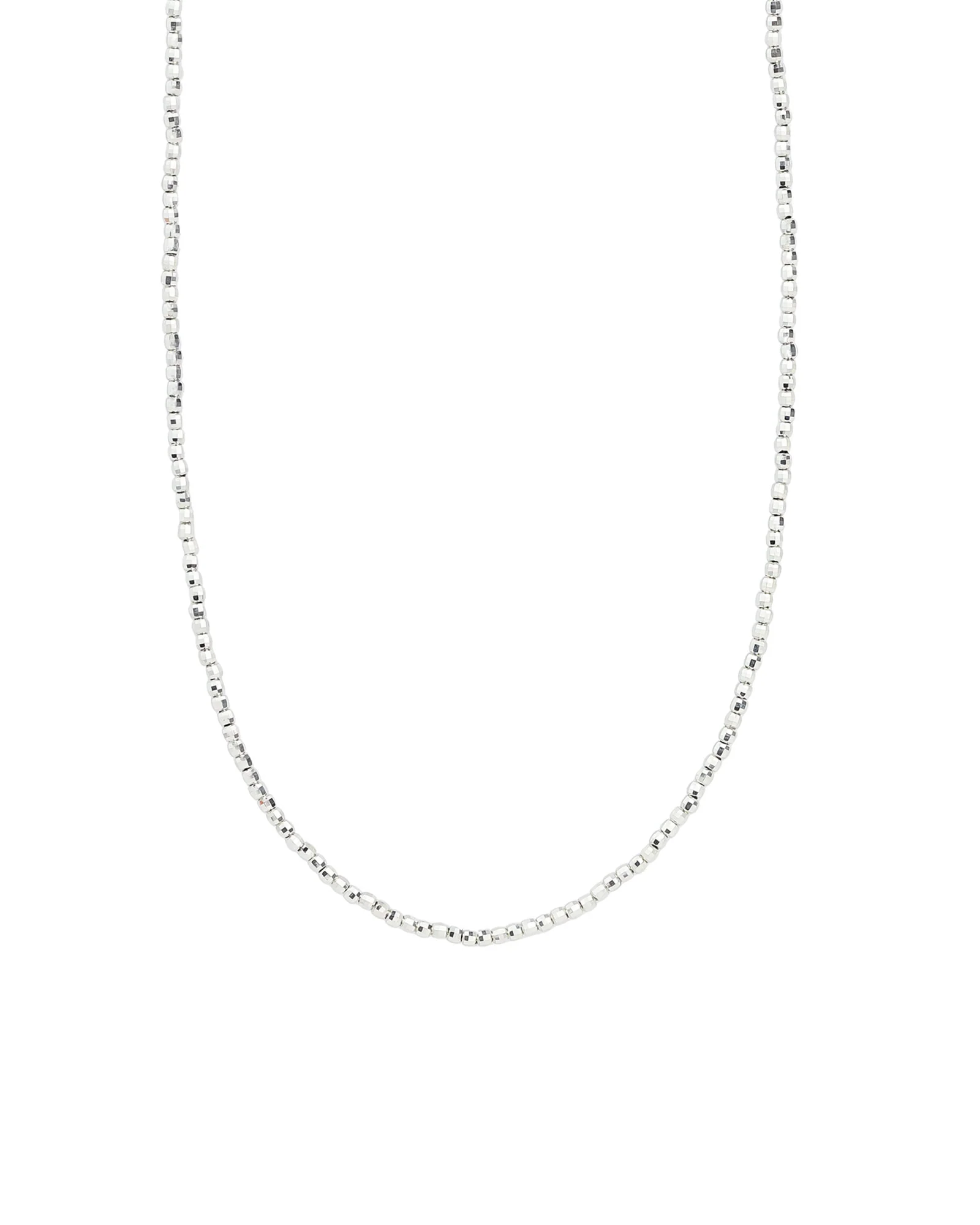Faceted Beaded Necklace | 2mm