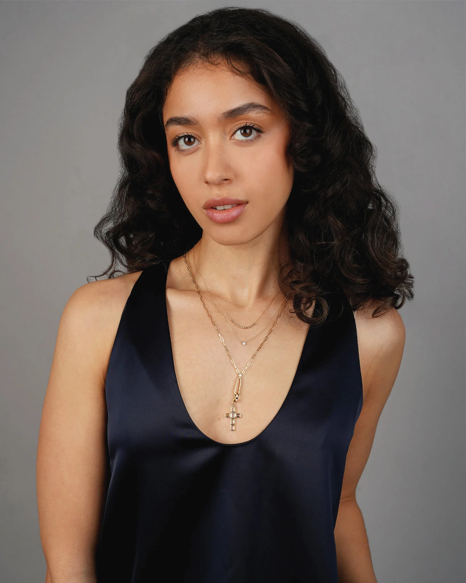 Floating Faceted Beaded Necklace - Image 2