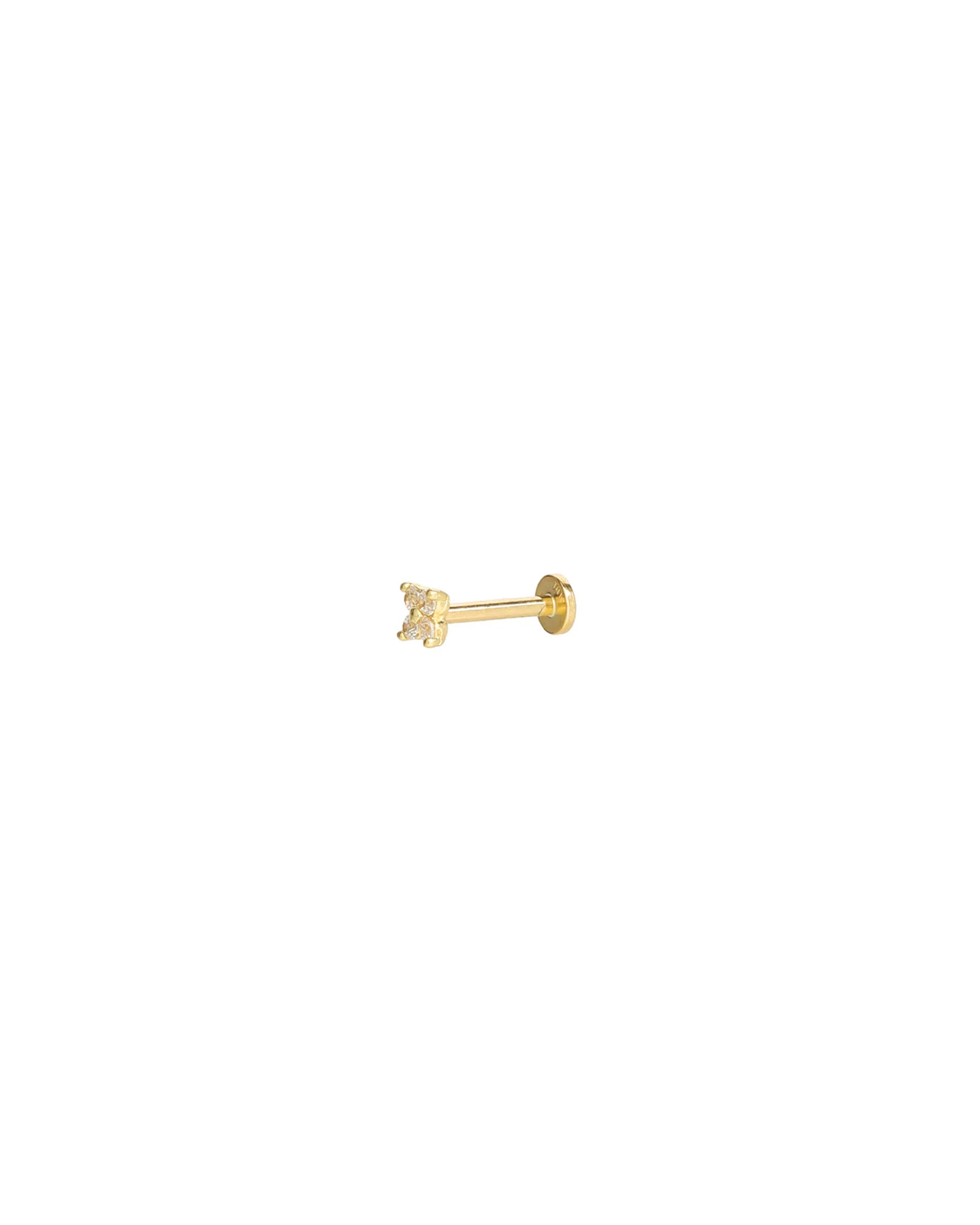 Flower CZ Cartilage Stud - Image 2