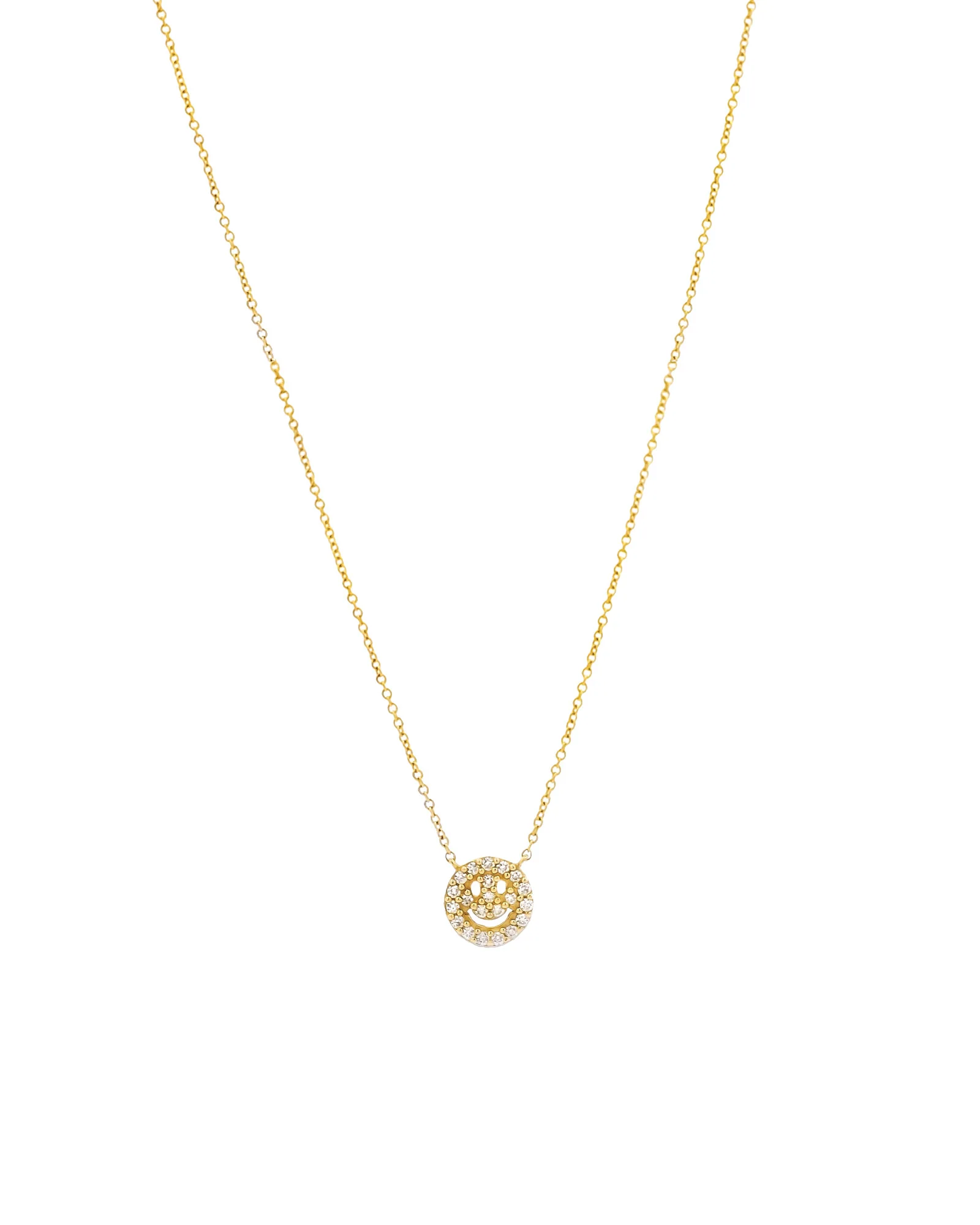 Pavé Smiley Face Necklace