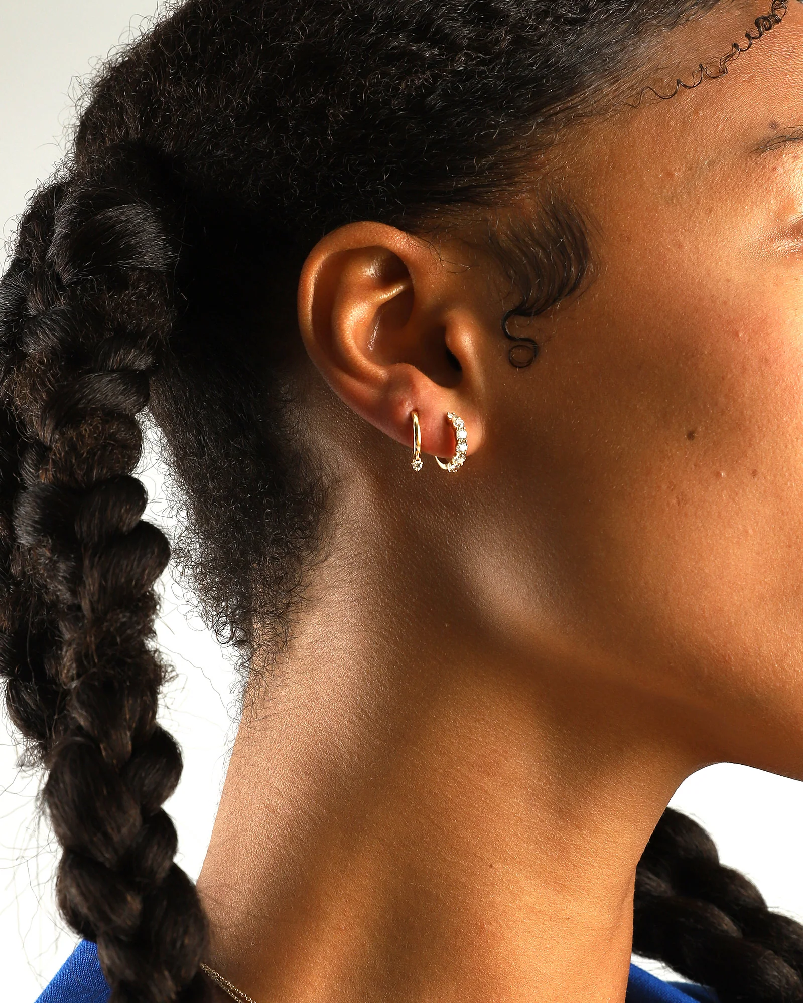 Prong Diamond Huggies | 13mm - Image 2