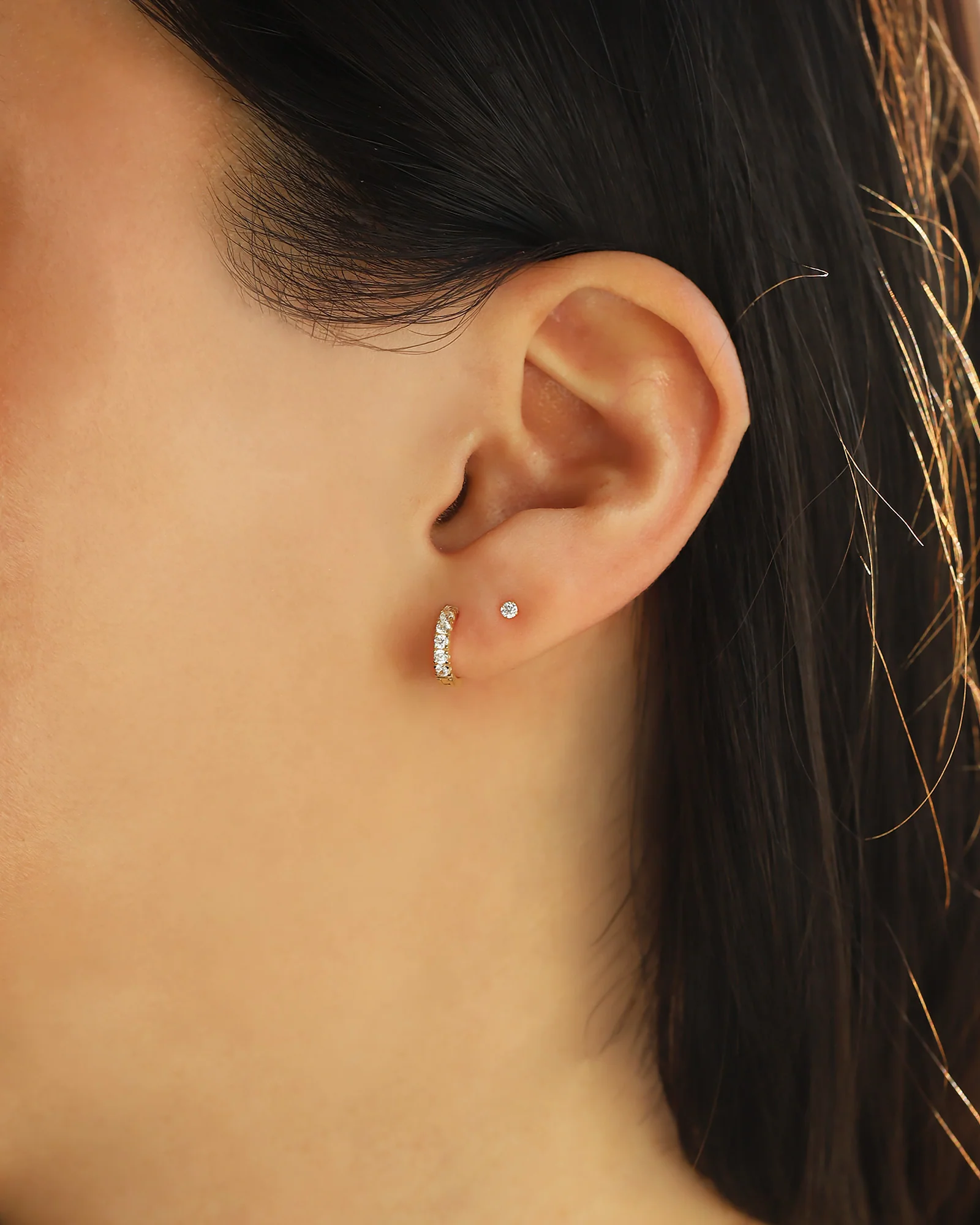 Round CZ 2mm Stud - Image 2