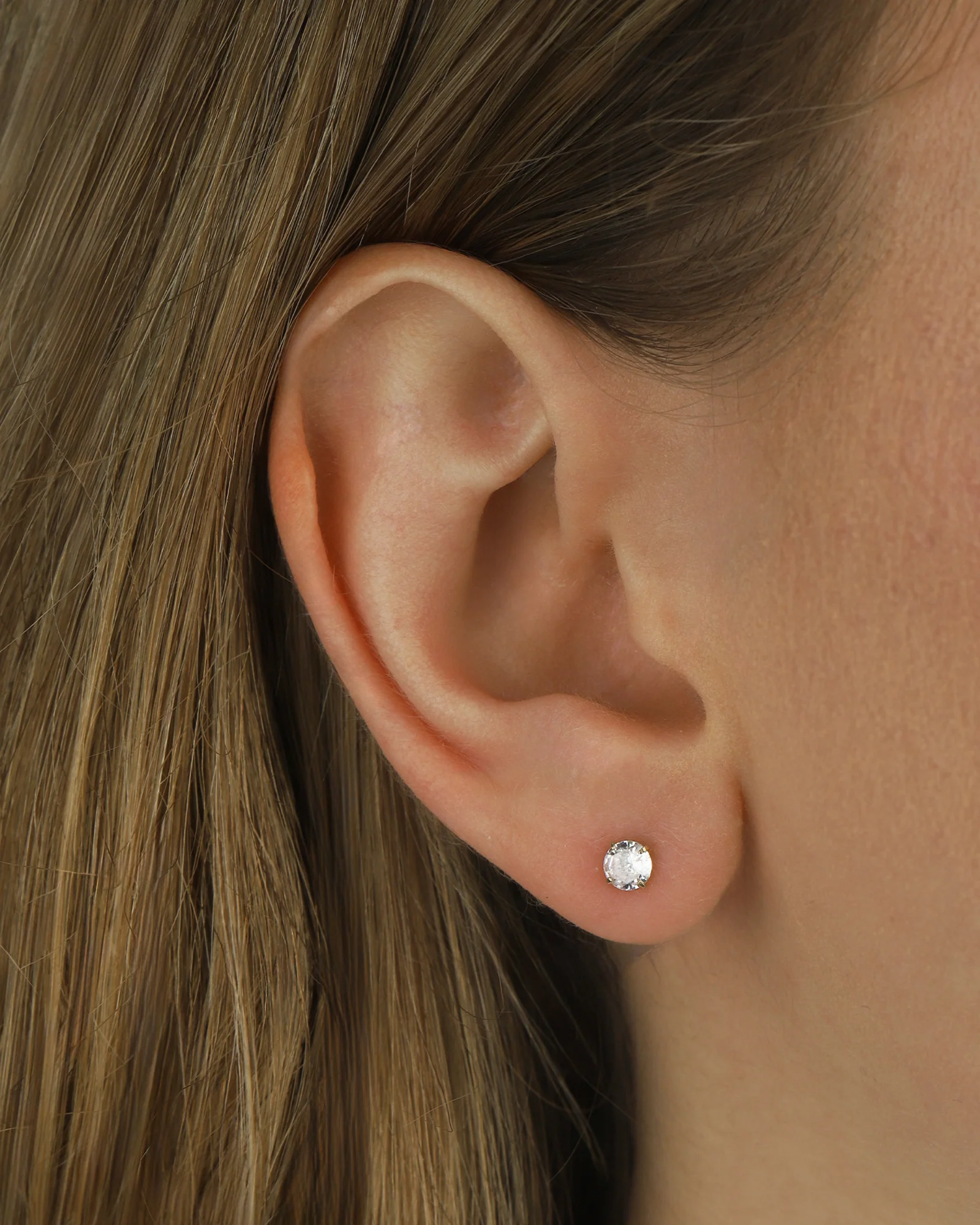 Round CZ 4mm Studs - Image 2