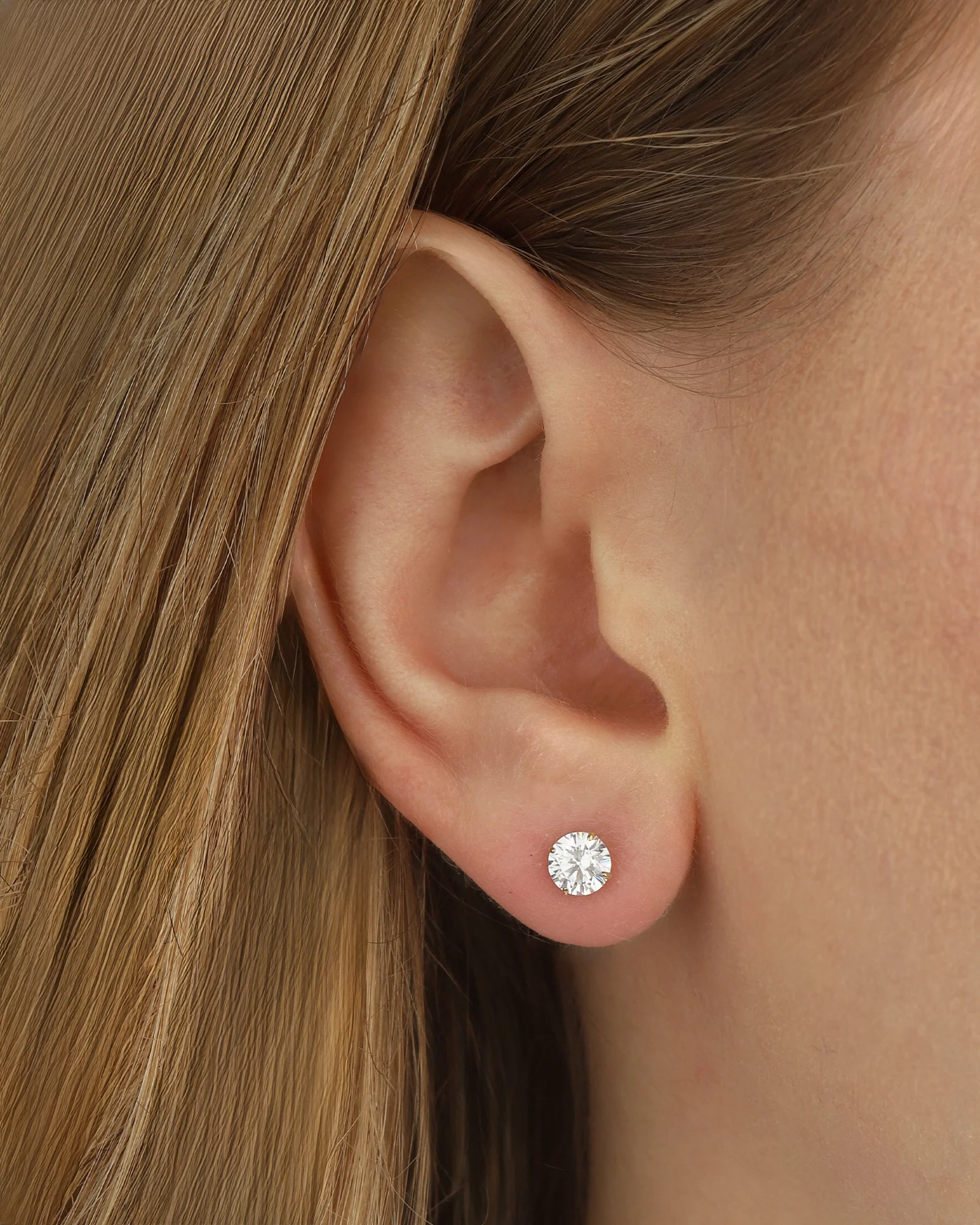 Round CZ 5mm Studs - Image 2