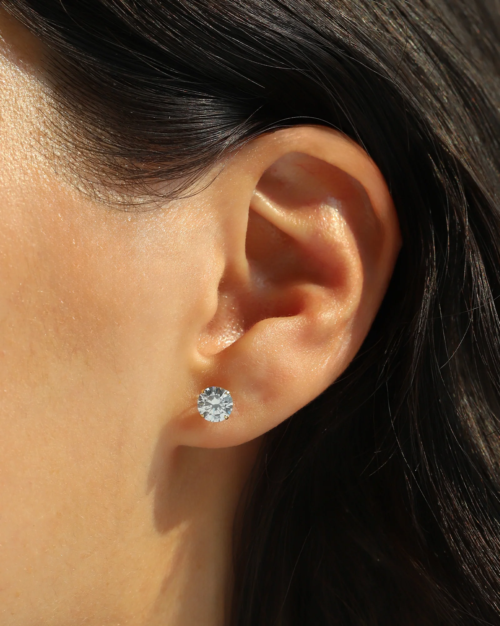 Round CZ 6mm Studs - Image 2