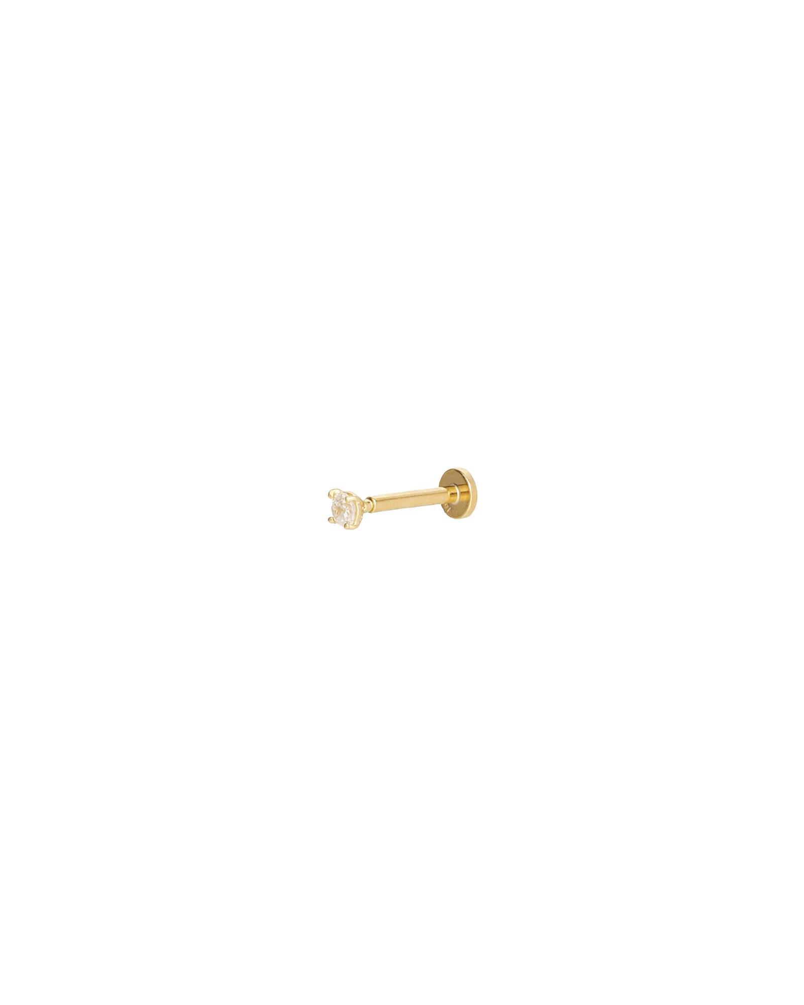 Round CZ Cartilage Stud - Image 2