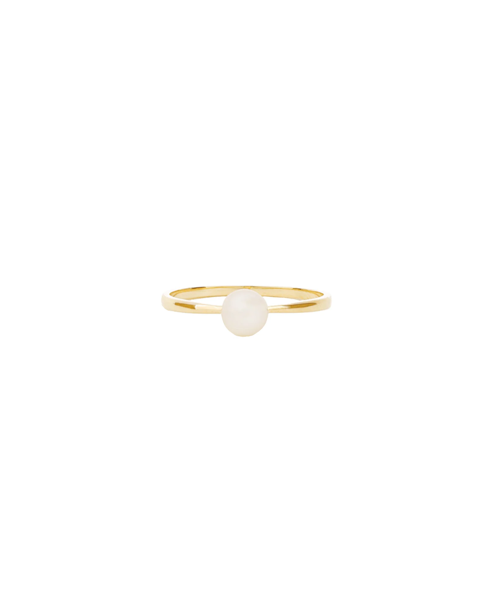 Solitaire Pearl Ring