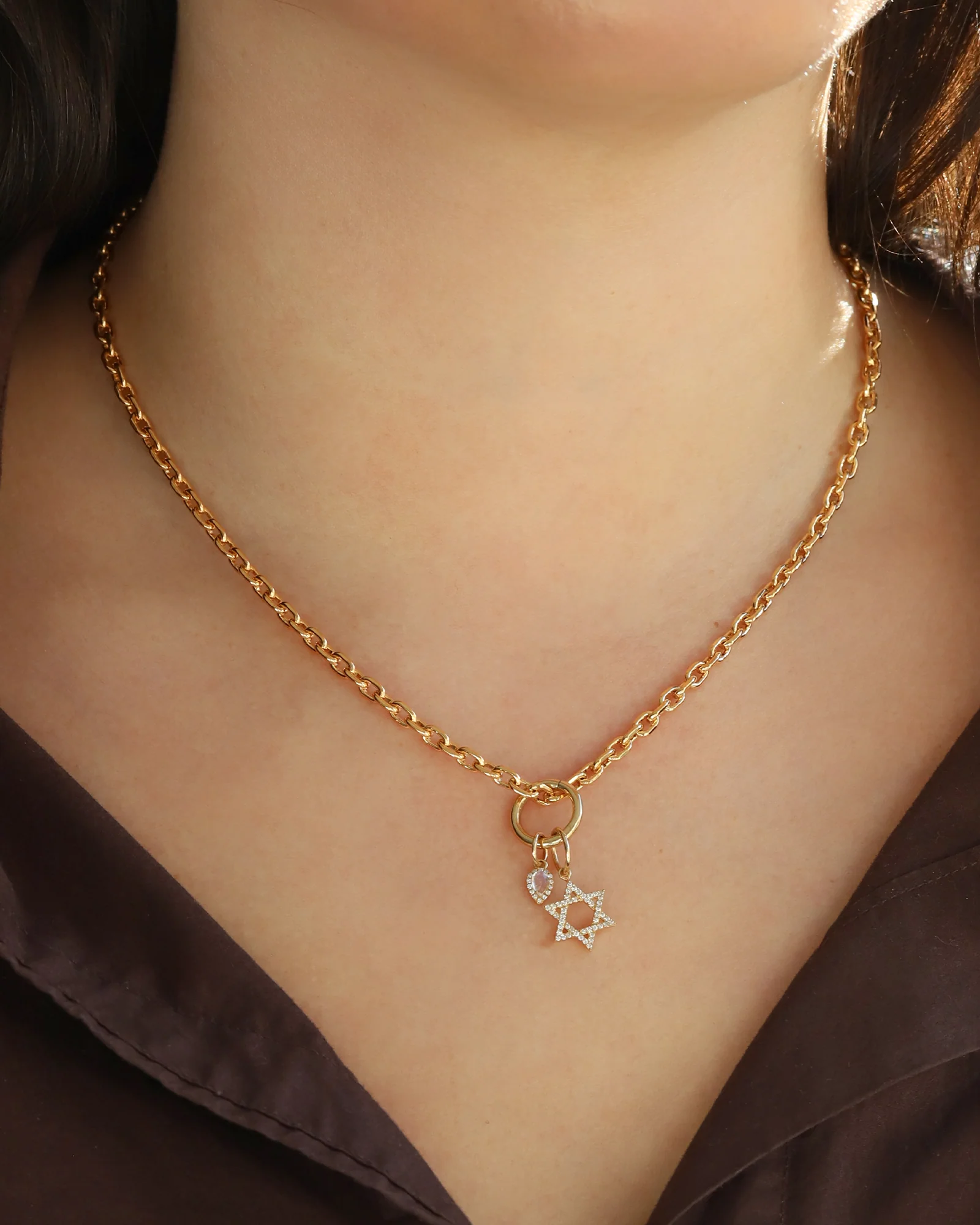 Mini Moonstone Halo Charm - Image 2