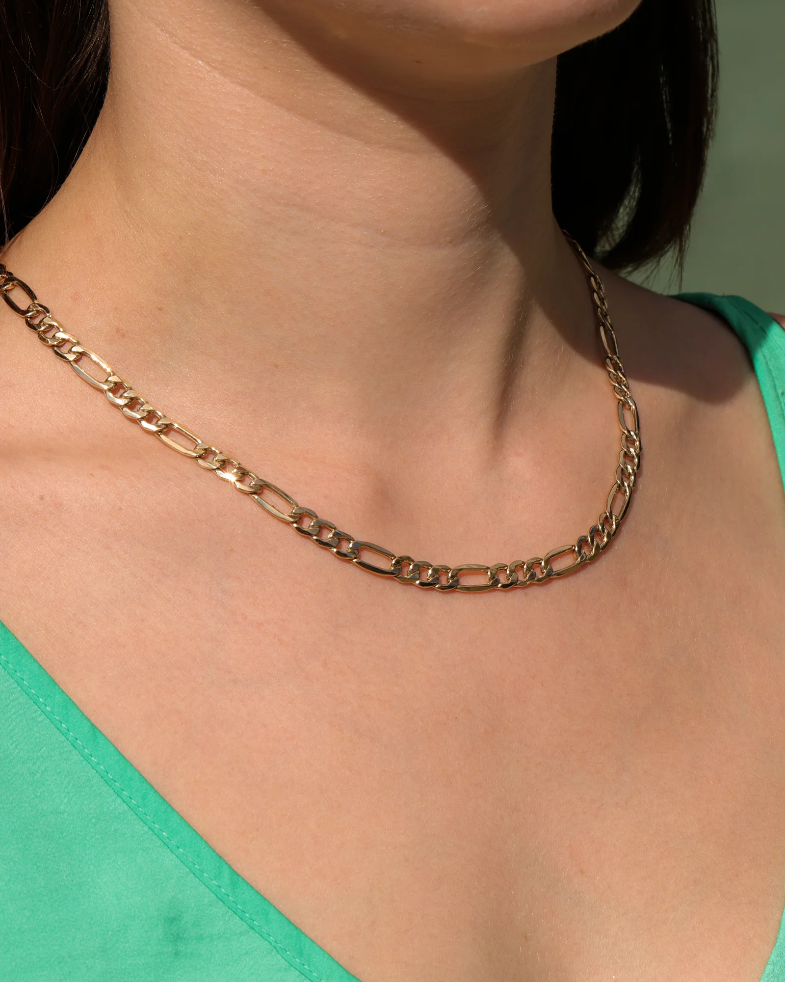 XL Figaro Chain Necklace - Image 3