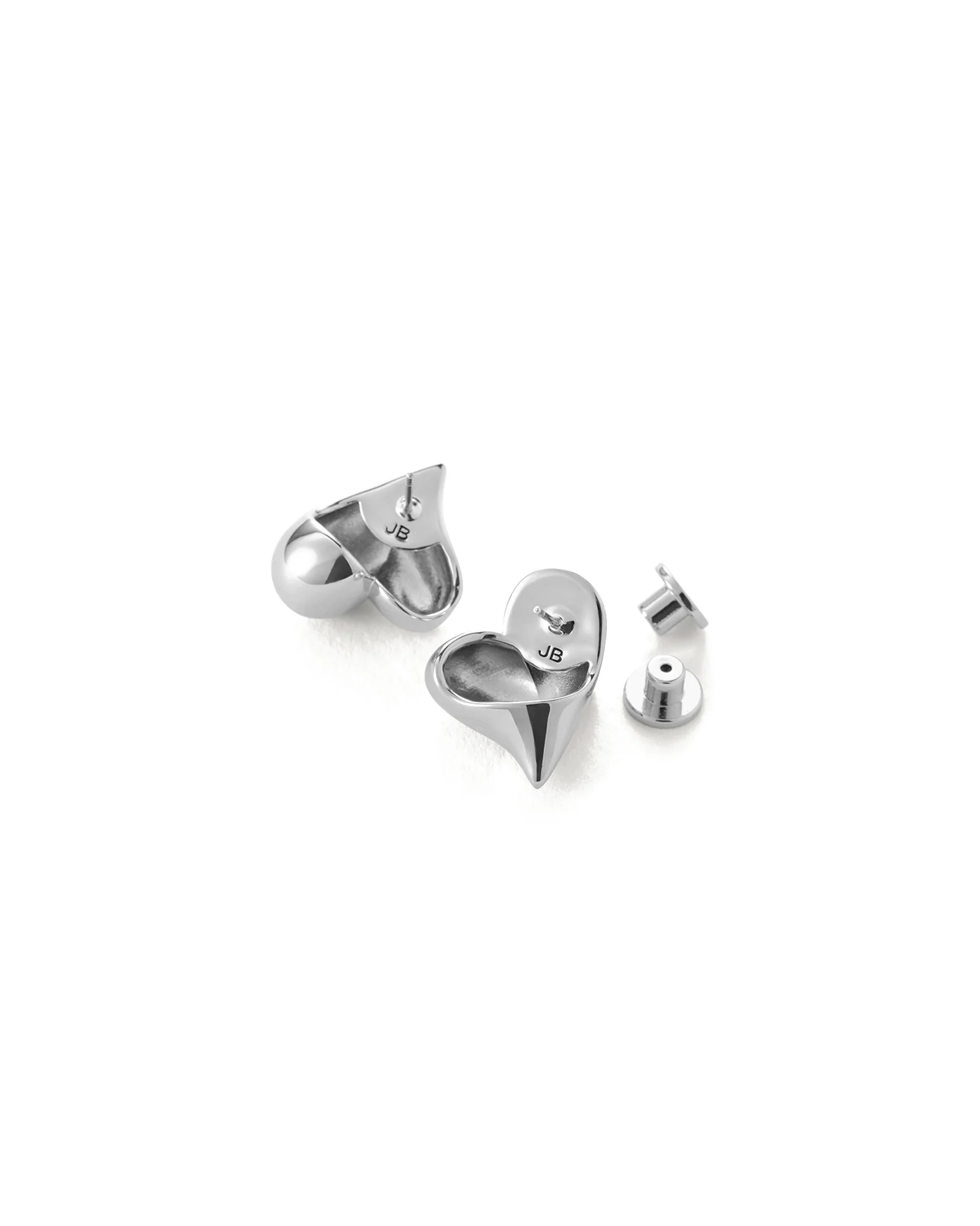 Art Heart Button Earrings - Image 3