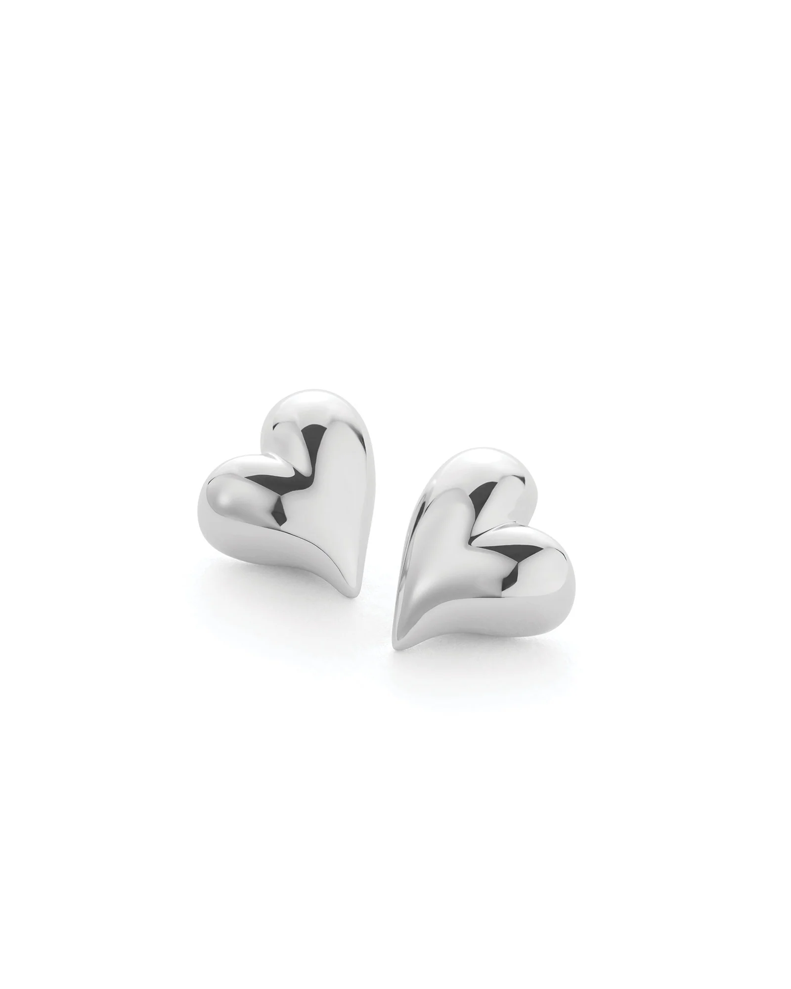 Art Heart Symmetrical Button Earrings