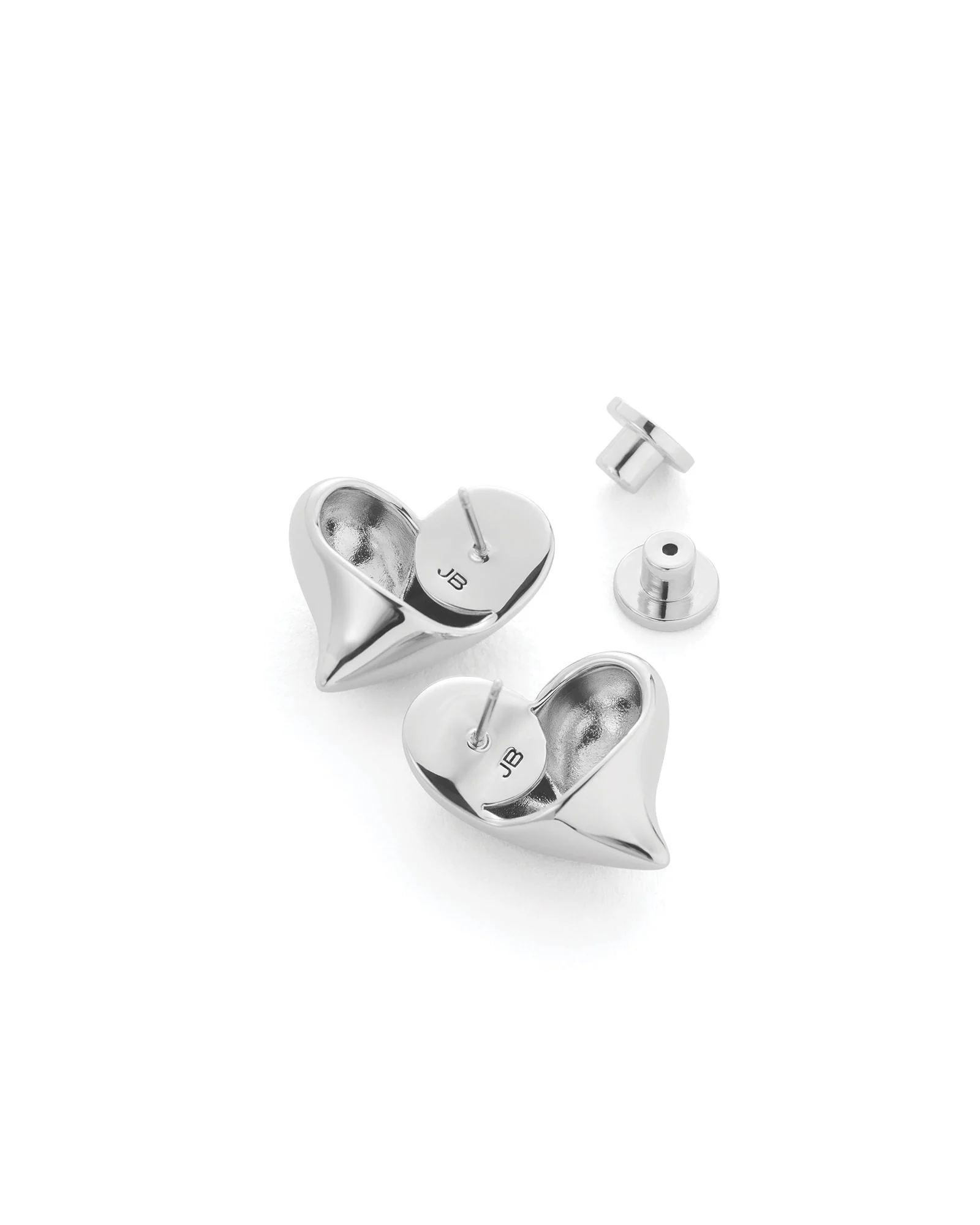 Art Heart Symmetrical Button Earrings - Image 3