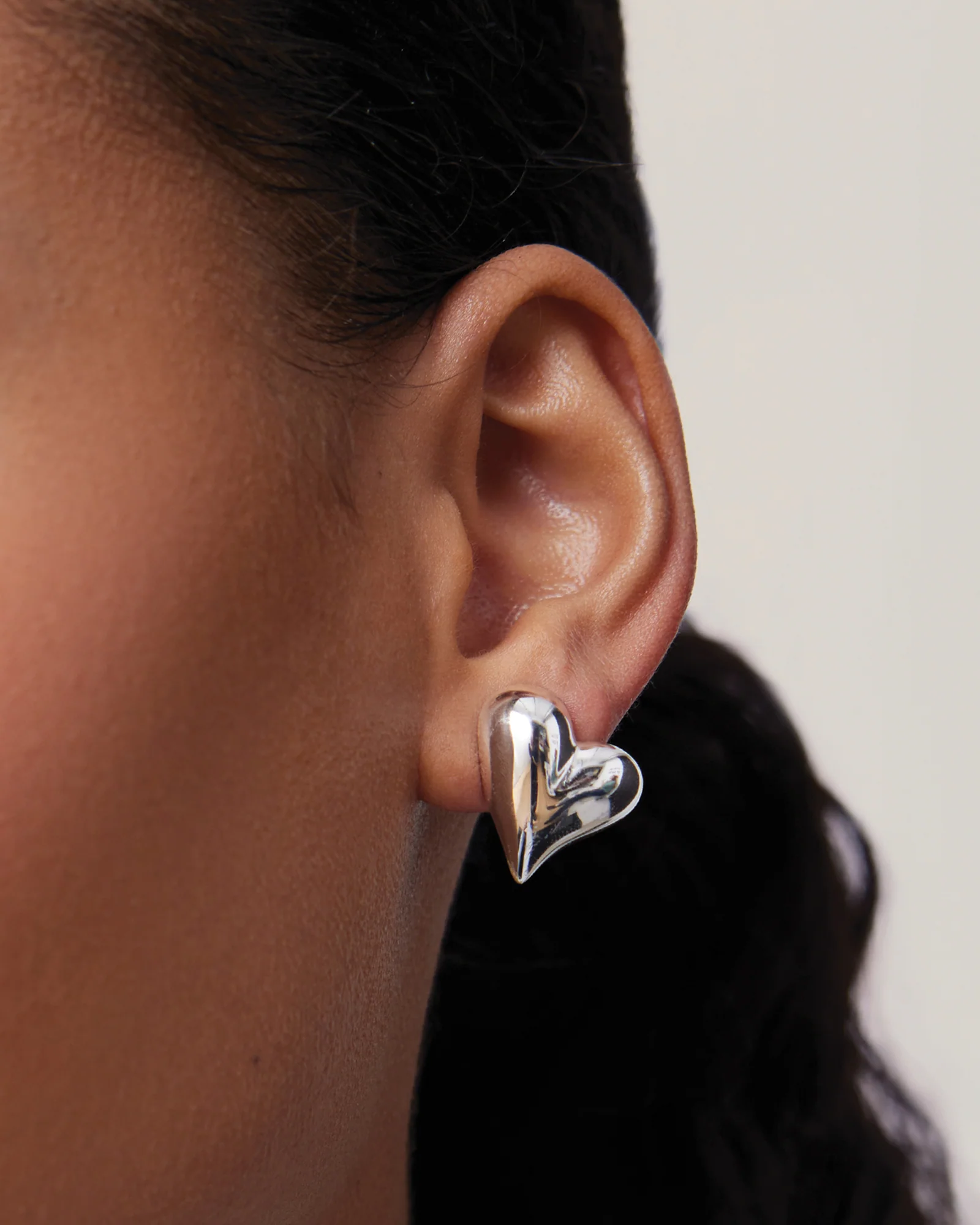 Art Heart Symmetrical Button Earrings - Image 4