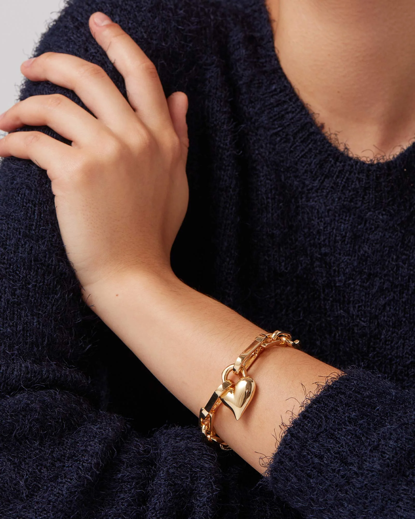 Padlock Heart Chain Bracelet - Image 4