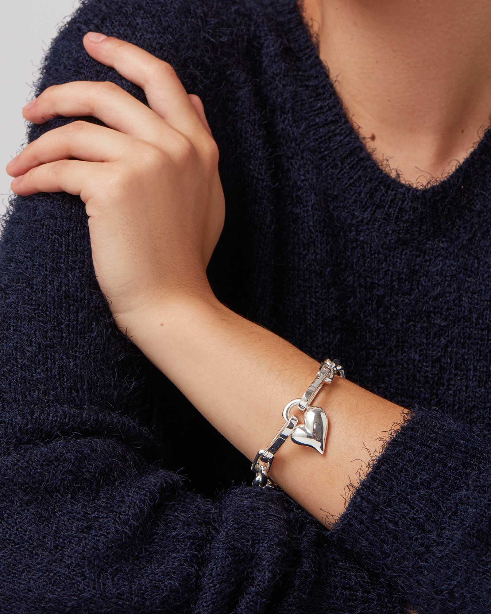 Padlock Heart Chain Bracelet - Image 4