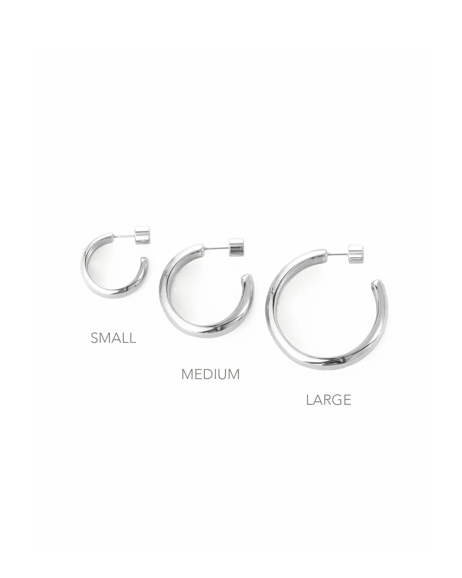 Staple Hoop Earrings - Medium - Image 3