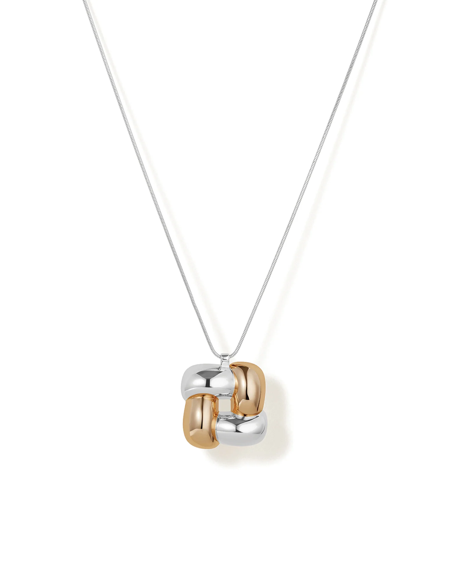 Woven Square Pendant Necklace