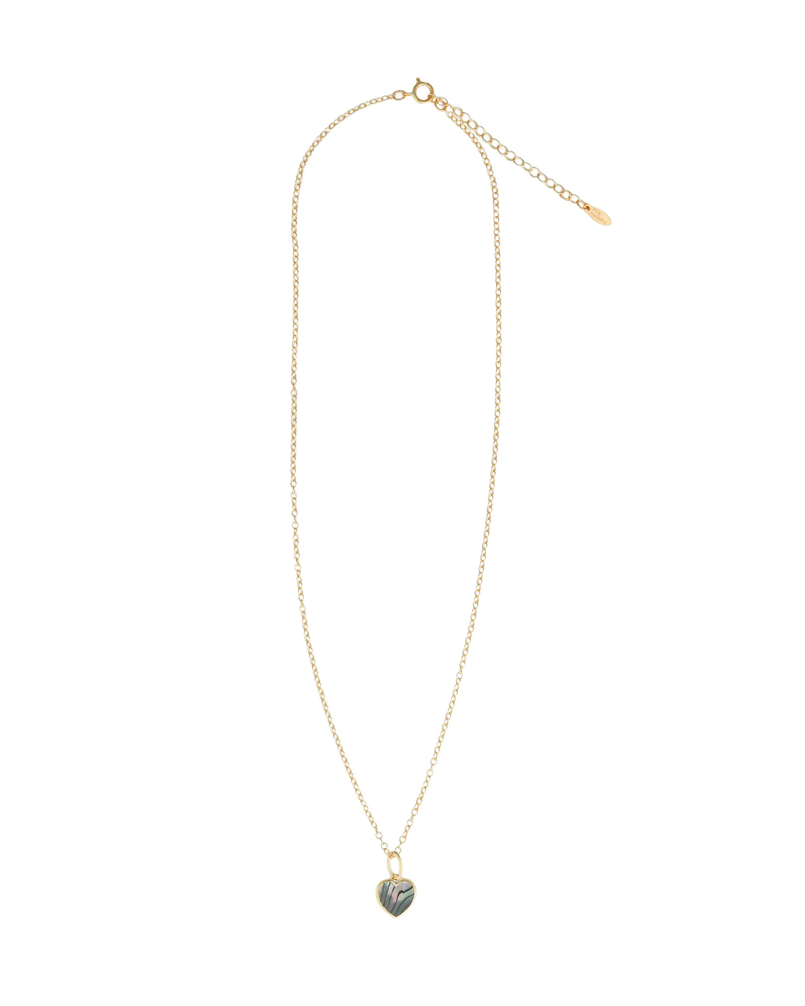 Abalone Heart Charm Necklace - Image 3