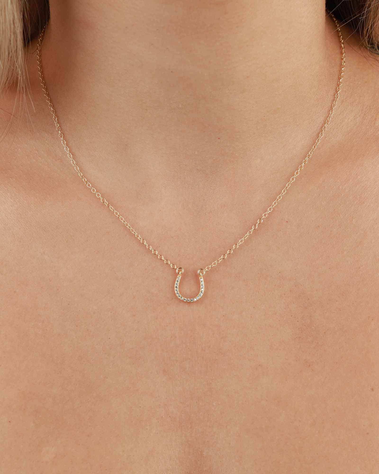 Horseshoe Pavé Necklace - Image 2