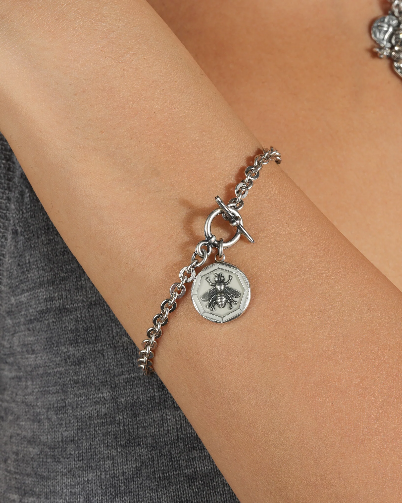 Bee Enamel Toggle Bracelet - Image 2