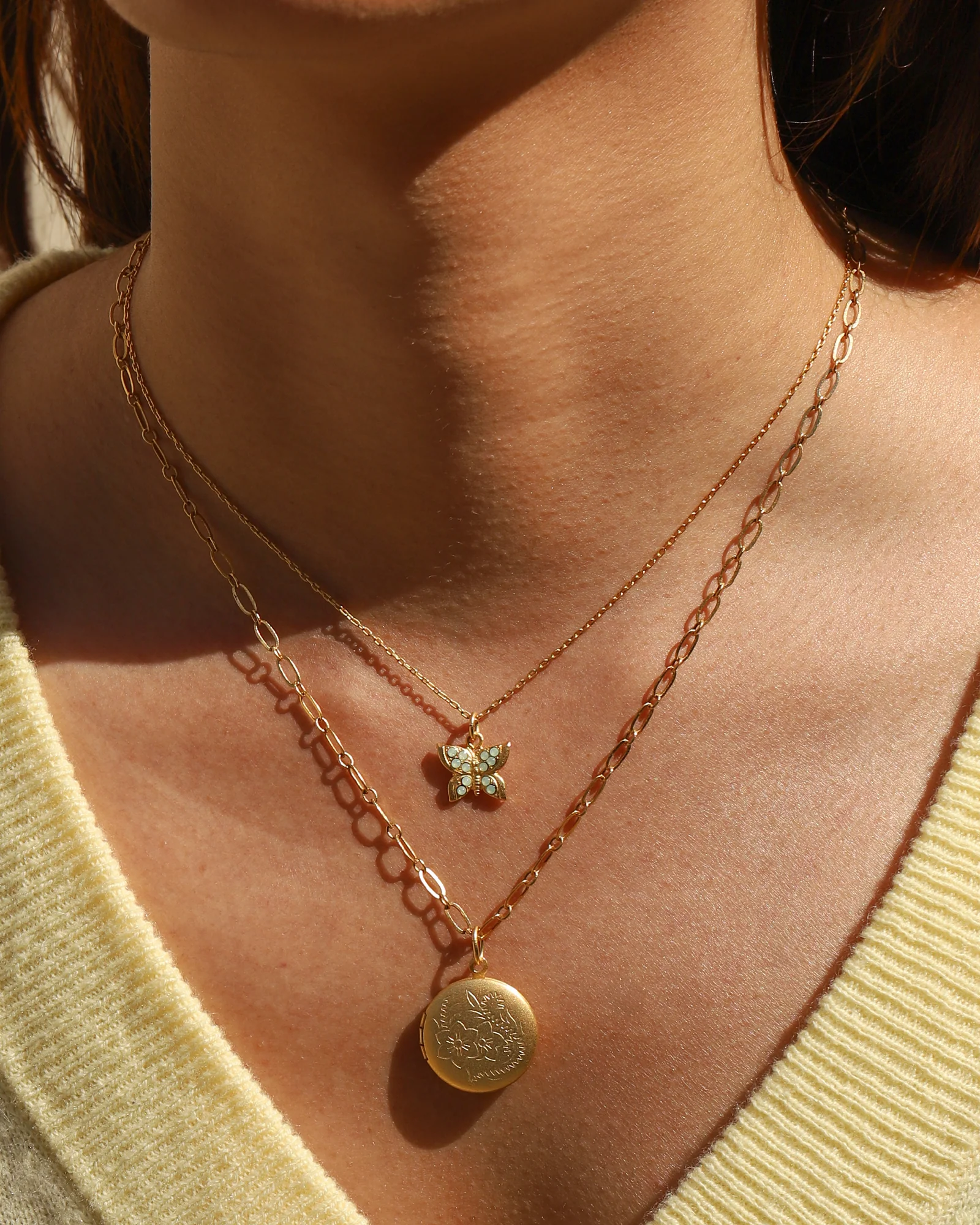 Butterfly Pavé Necklace - Image 2