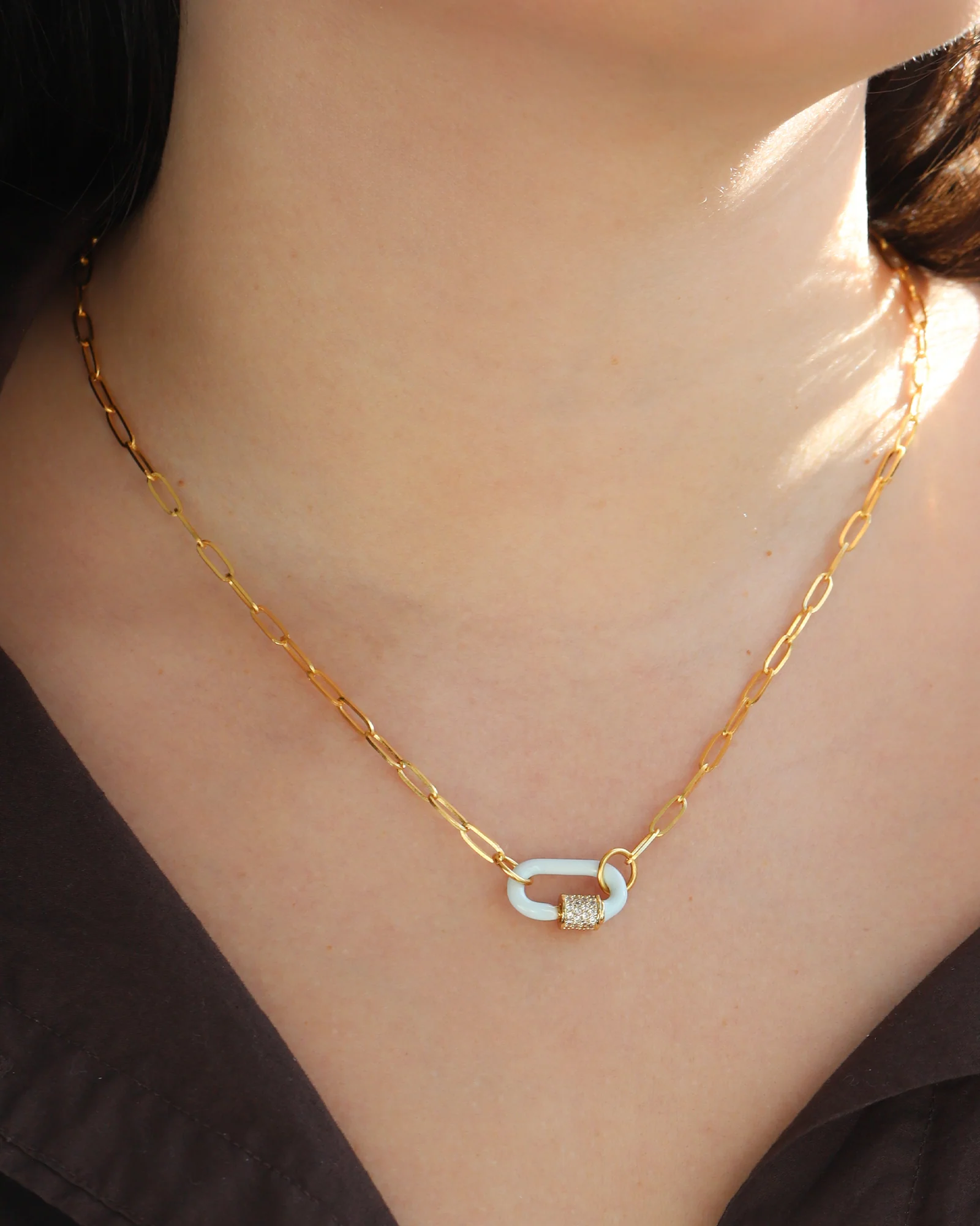 Carabiner Crystal Necklace - Image 2