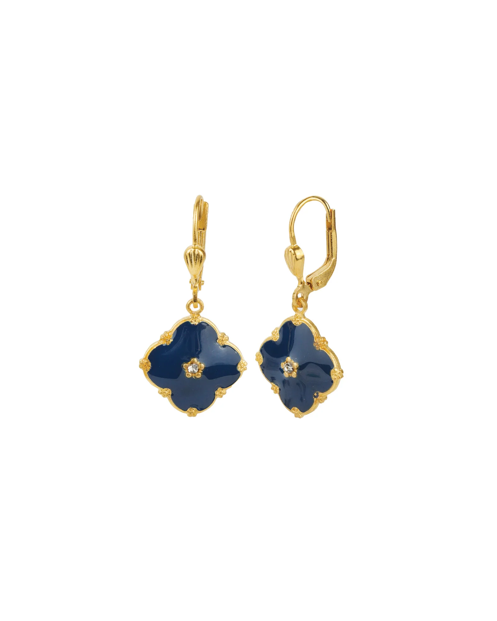 Clover Enamel Crystal Hooks - Image 3