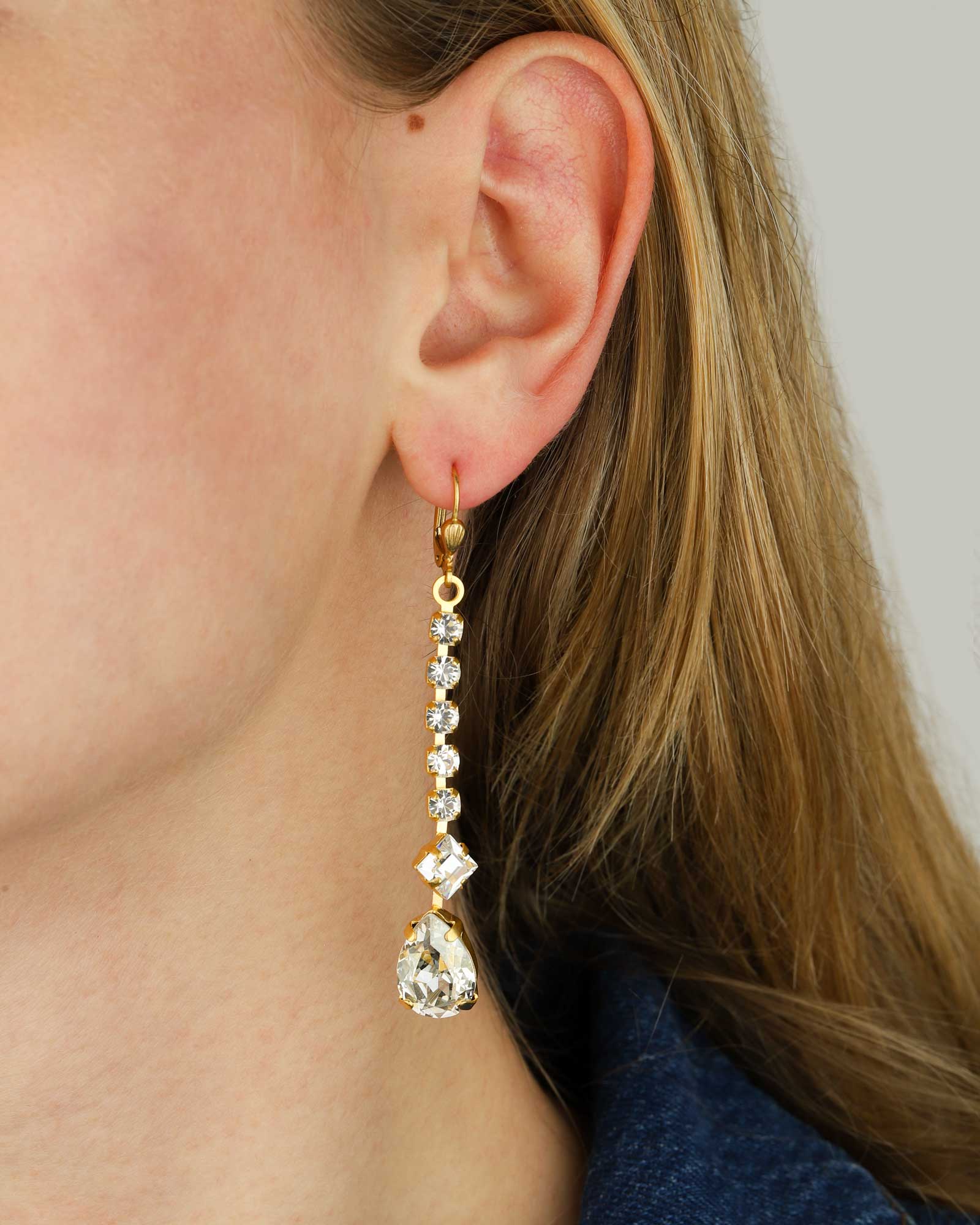 Crystal Chain Teardrop Hooks - Image 2