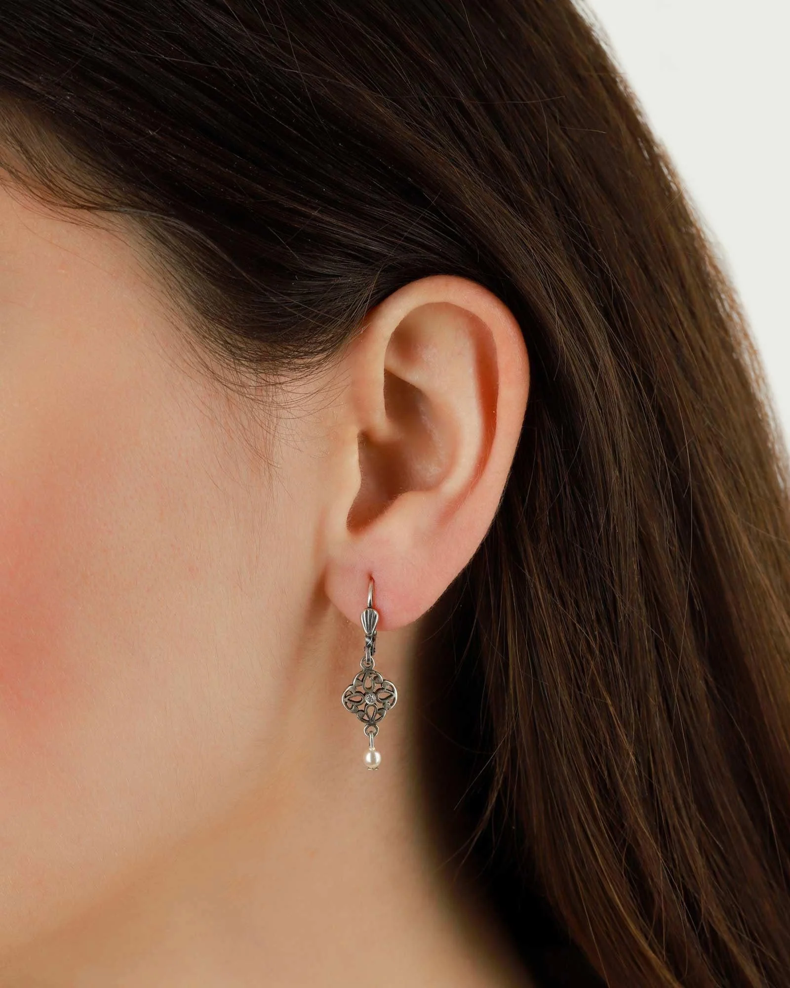 Filigree Pearl Drop Hooks - Image 2