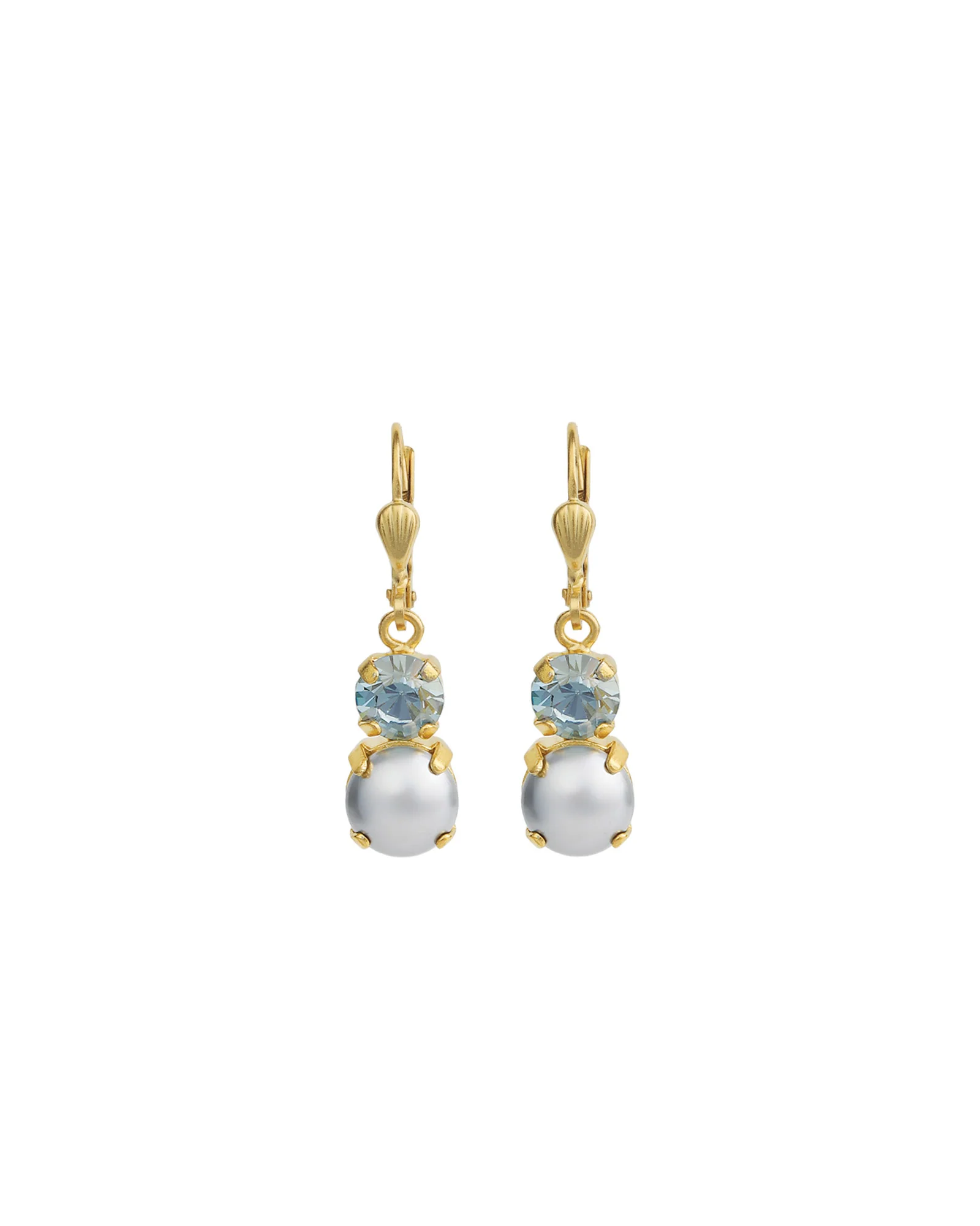 Graduated Round Crystal & Pearl Hooks - Image 3