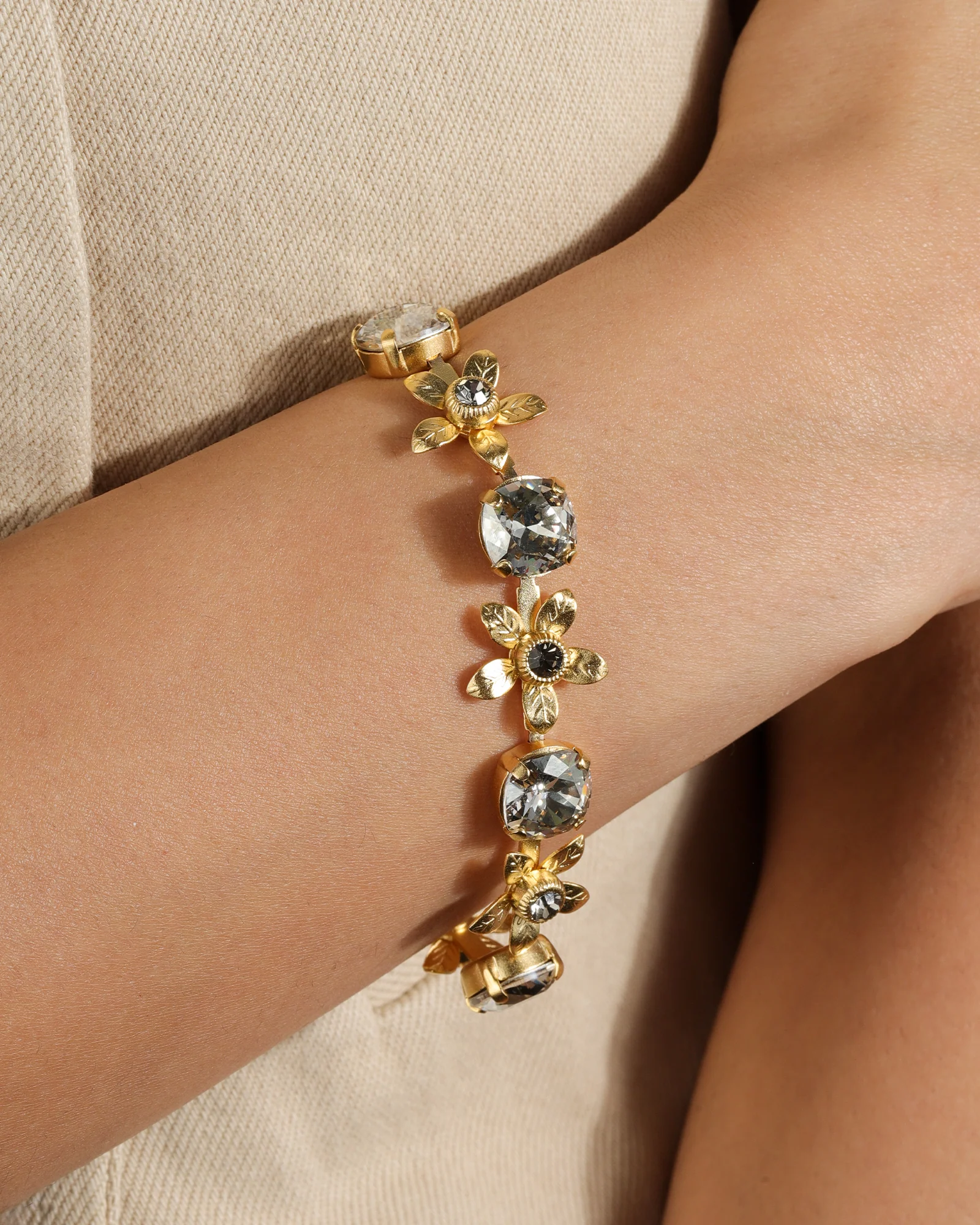 Lotus Flower Crystal Bracelet - Image 2
