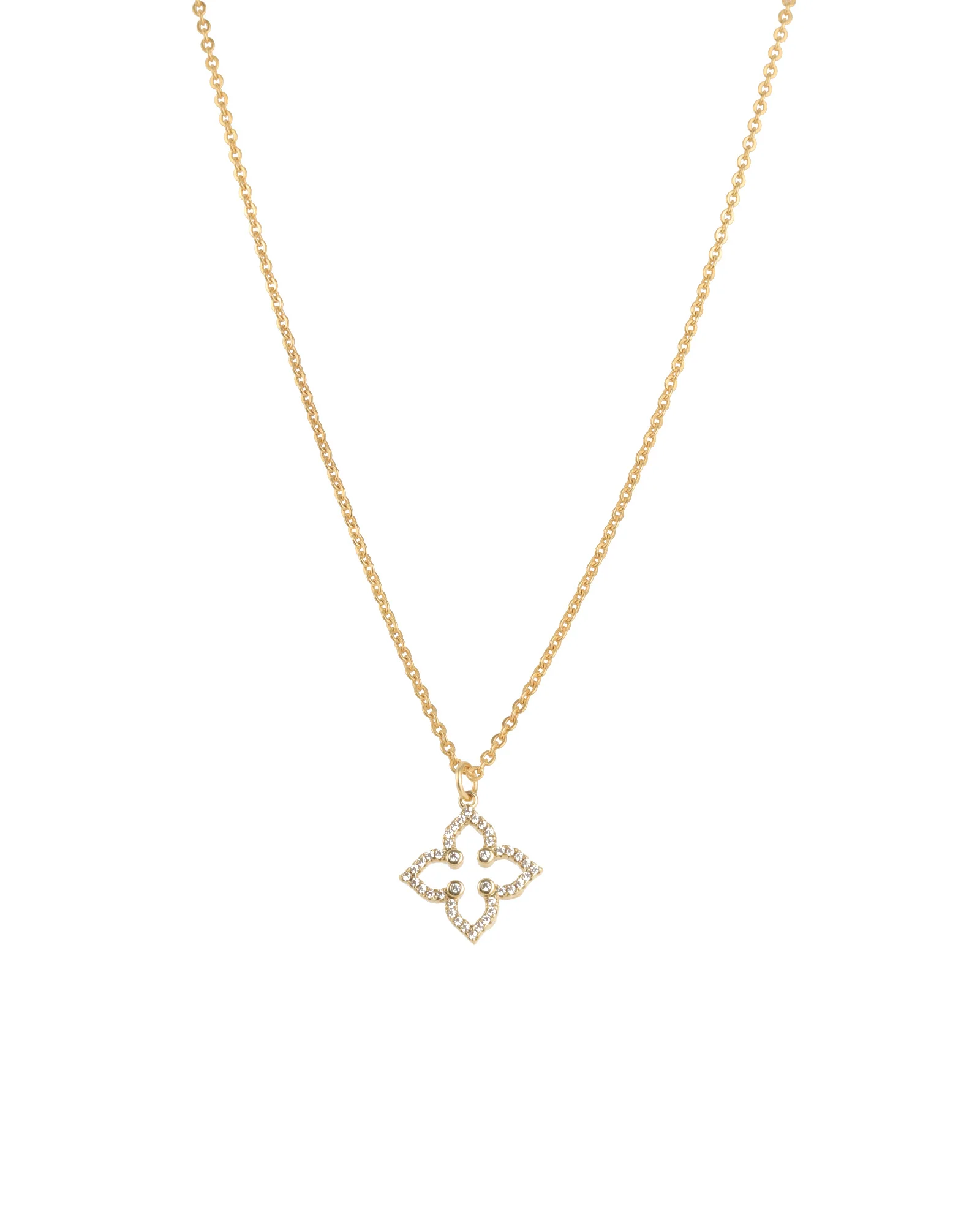 Pointed Clover Cut Out Necklace