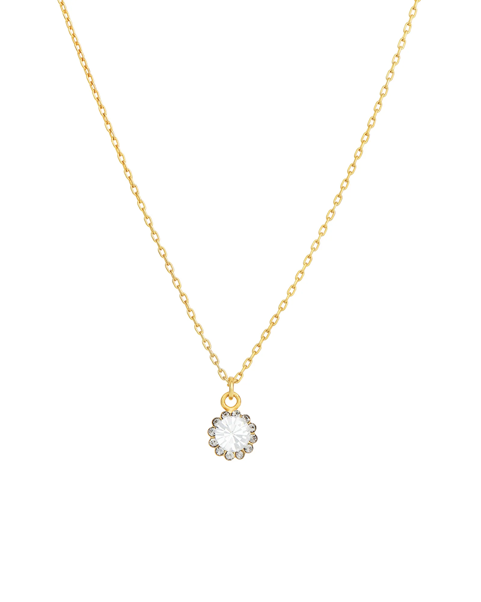Round Halo Necklace