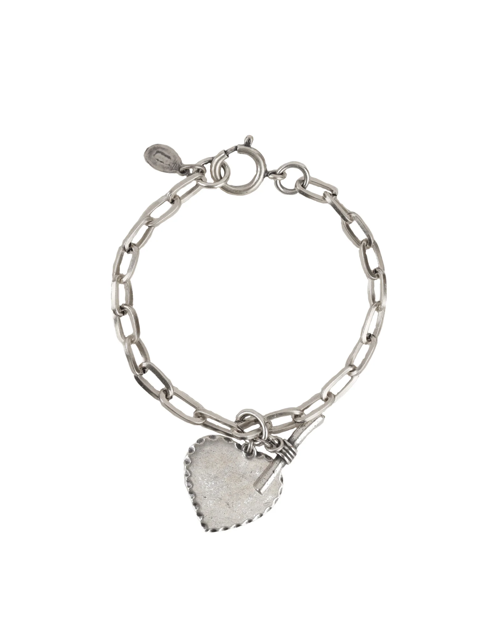 Scallop Heart Toggle Bracelet