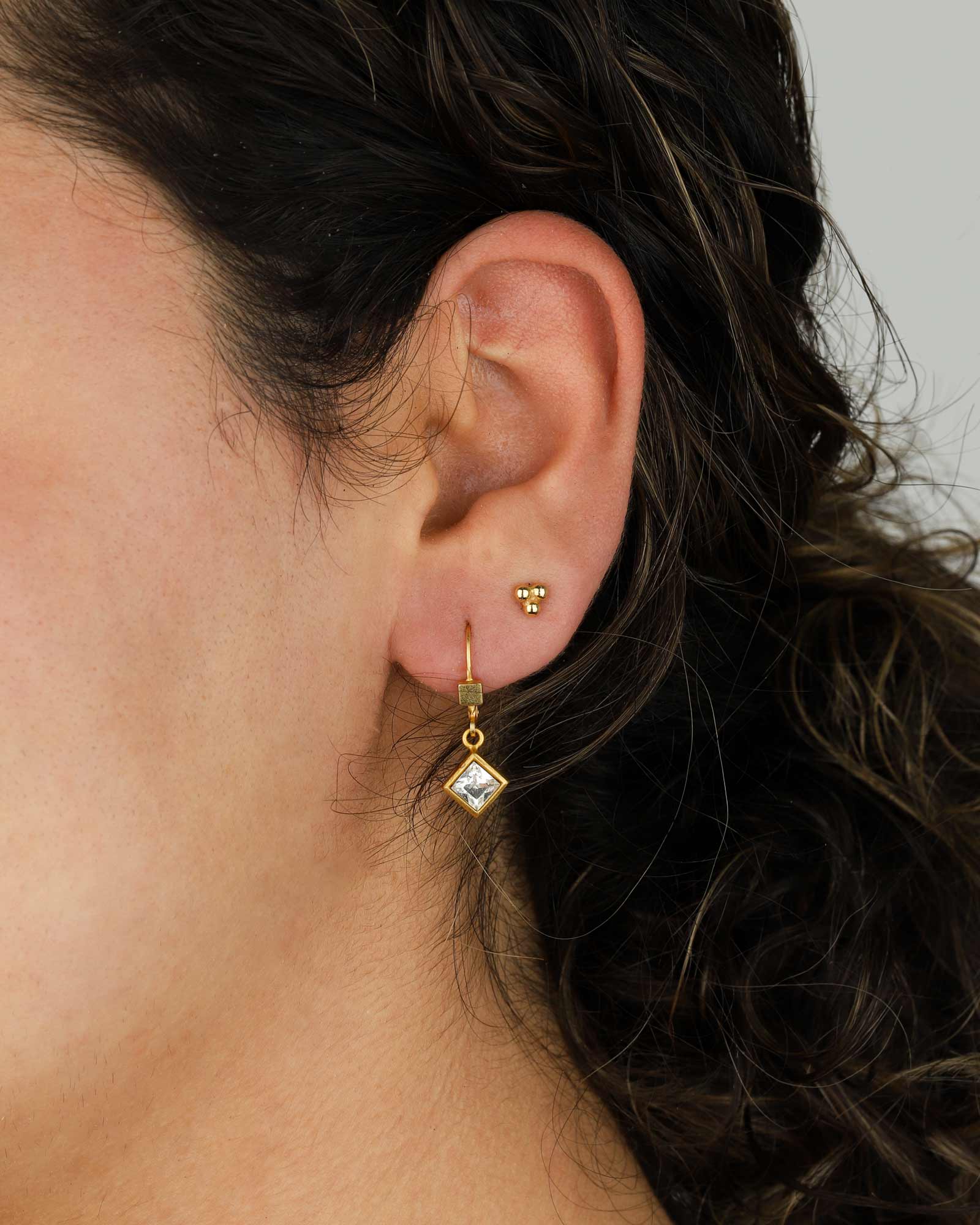 Square Crystal Drop Hooks - Image 2