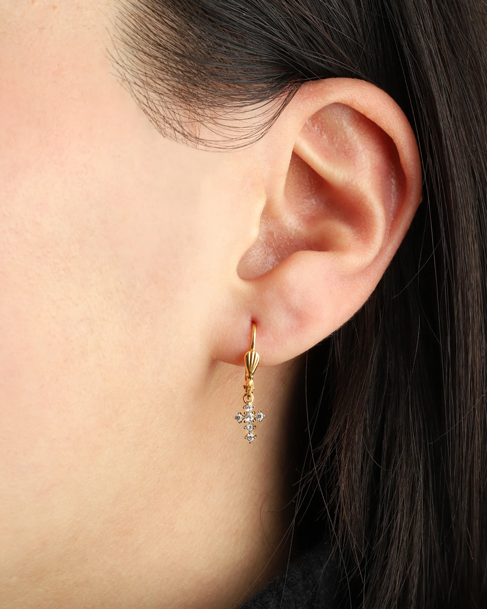 Tiny Crystal Cross Hooks - Image 2