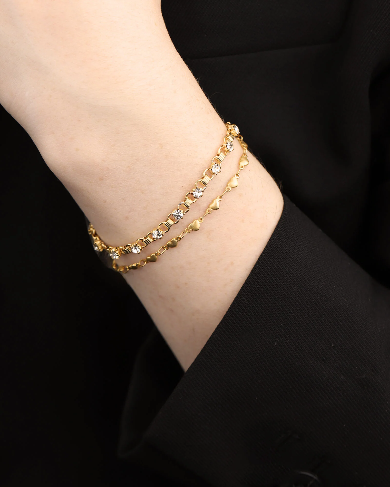 Tiny Heart Chain Bracelet - Image 2
