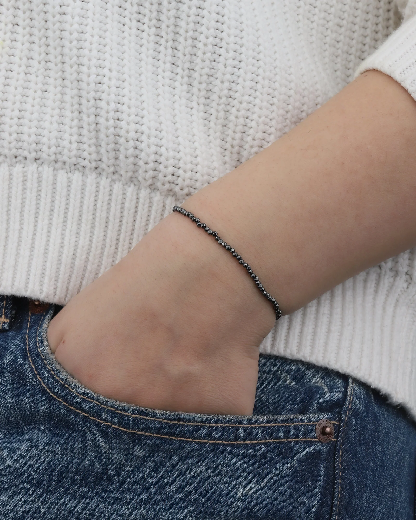 Small Stone Tassel Bracelet - Image 2