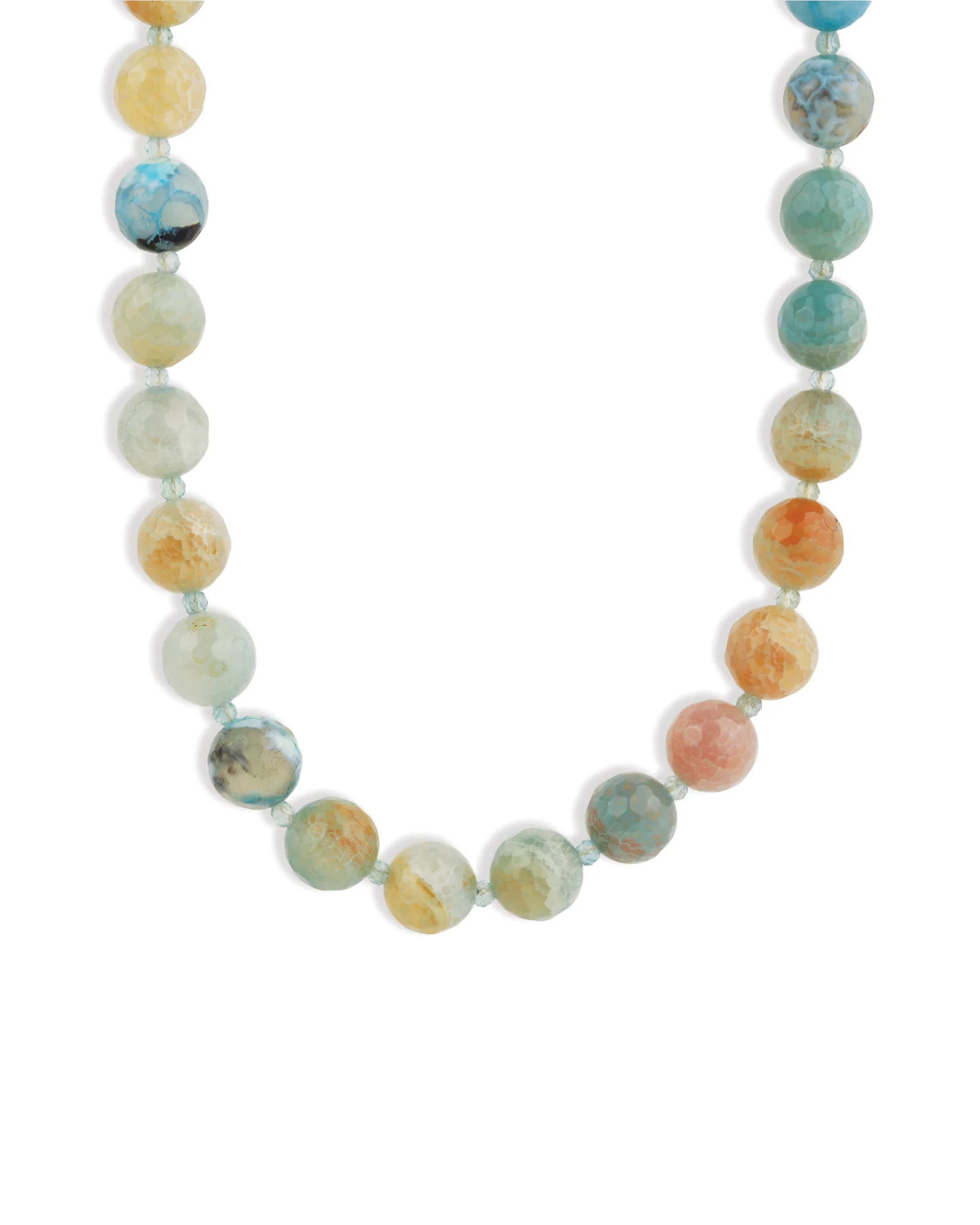 Faceted Mixed Shape Long Beaded Necklace | 10mm