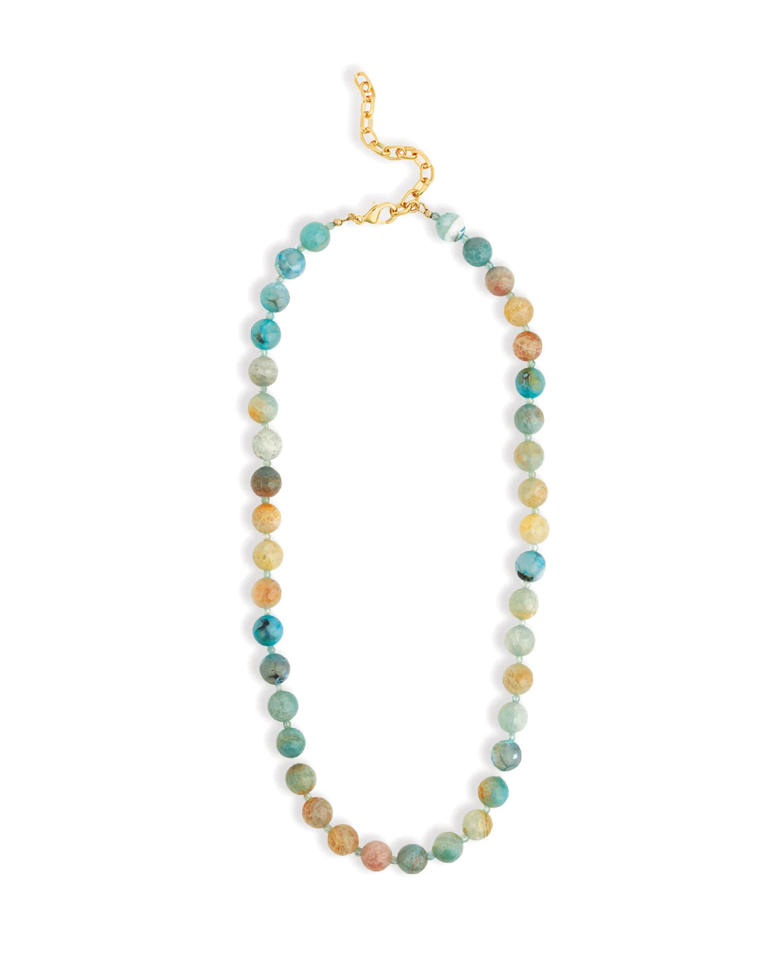 Faceted Mixed Shape Long Beaded Necklace | 10mm - Image 3