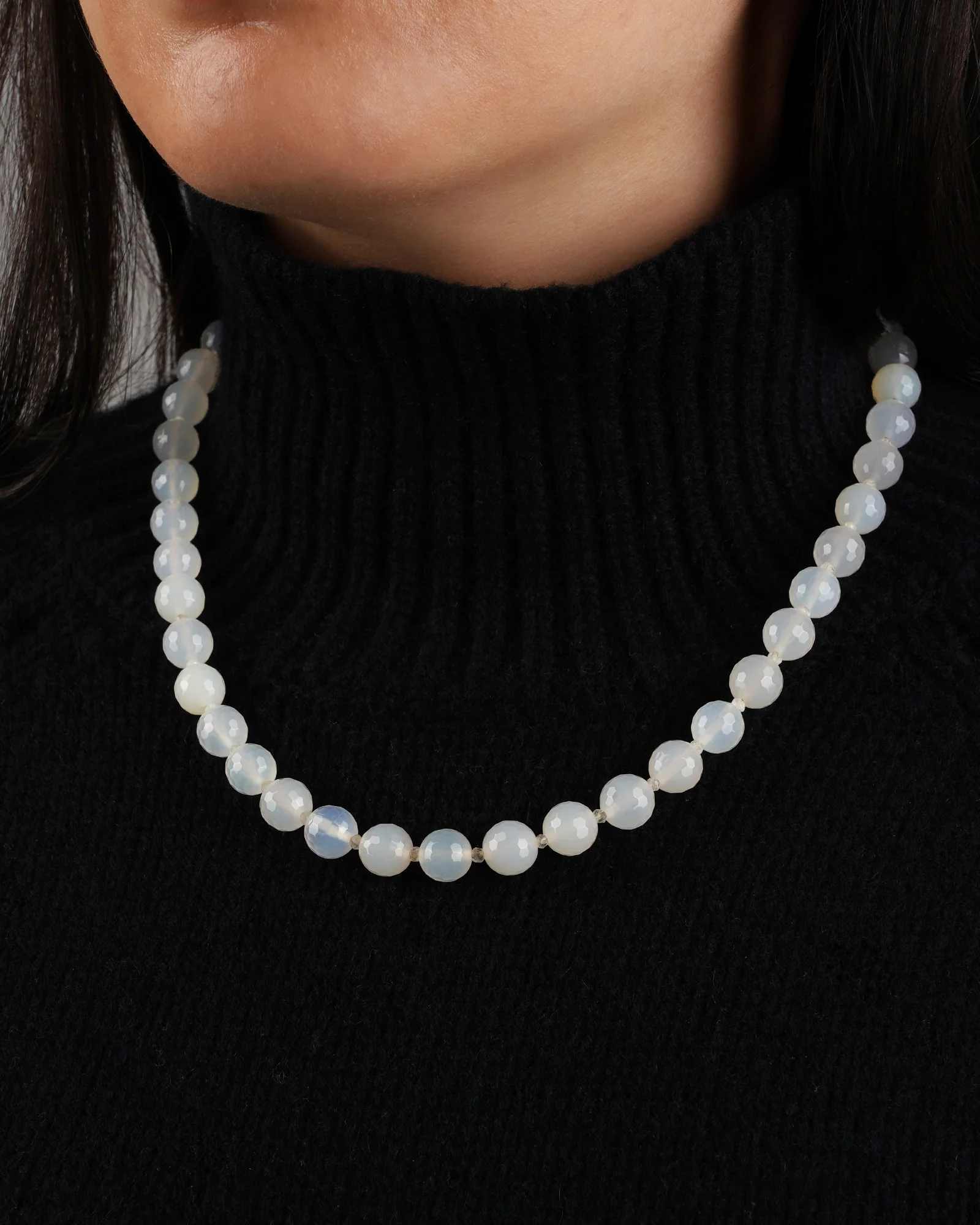 Faceted Mixed Shape Long Beaded Necklace | 10mm - Image 2