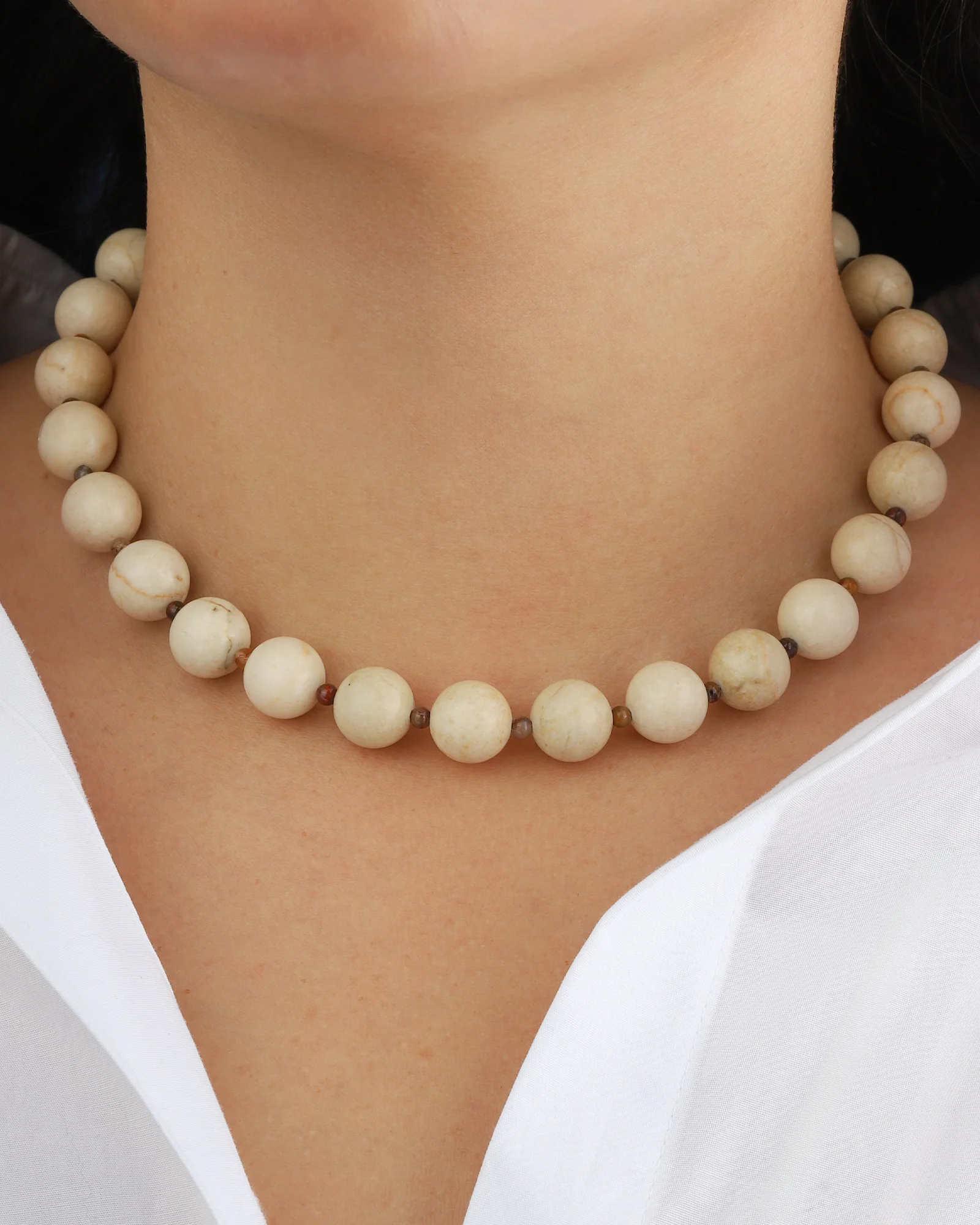 Mixed Shape Chunky Stone Necklace | 12mm - Image 2