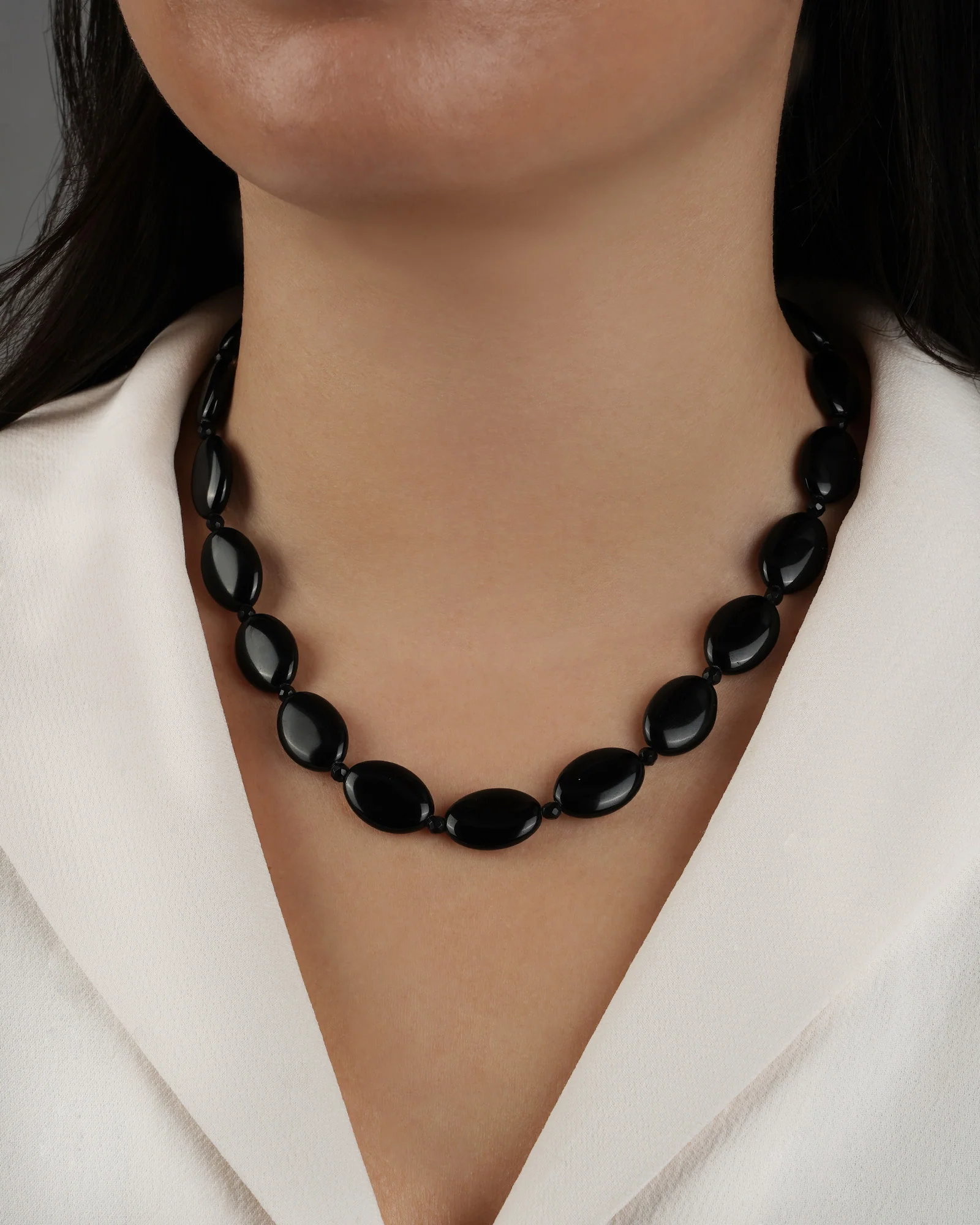 Oval Beaded Necklace | Large - Image 2