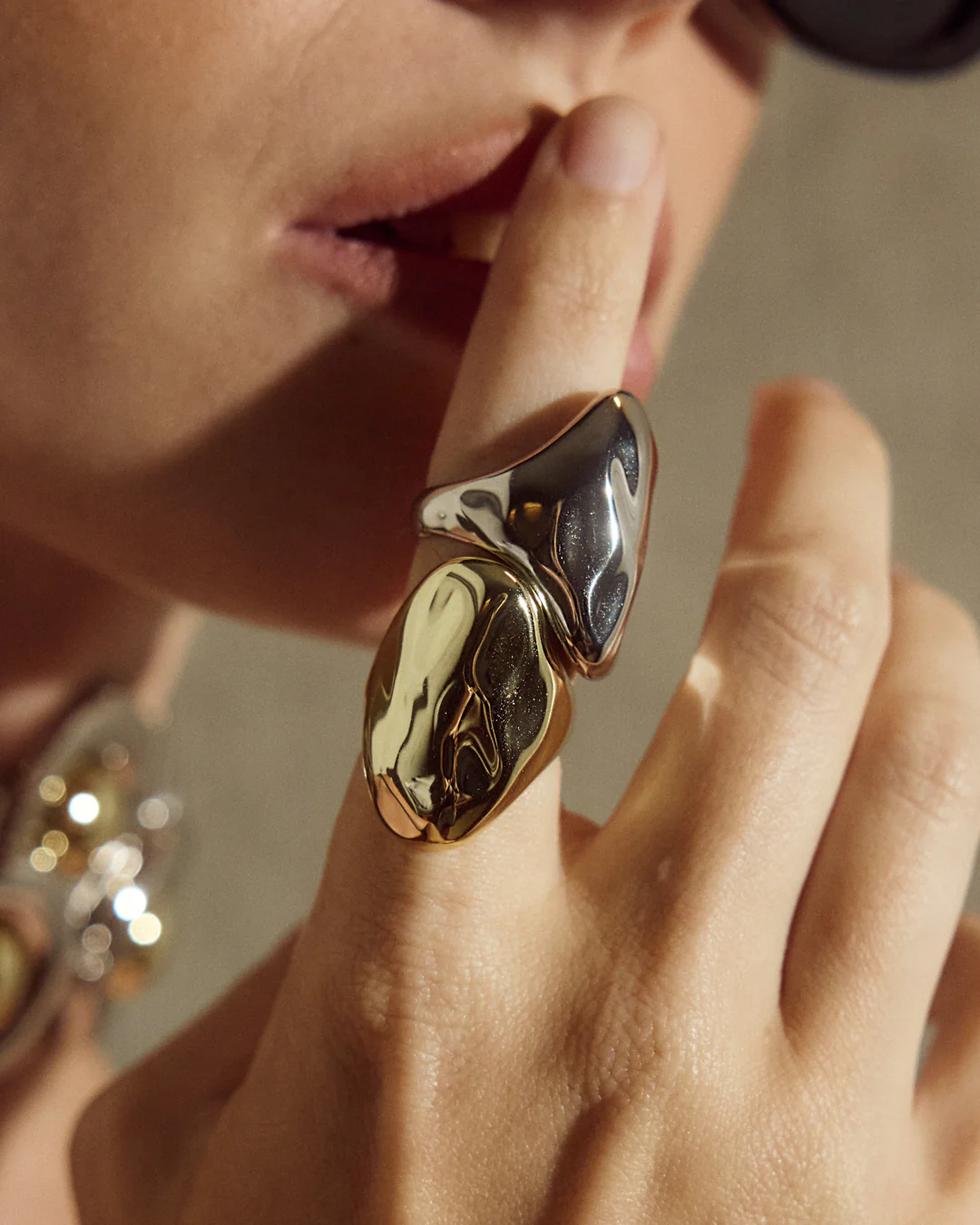 Liquid Metal Statement Ring - Image 4