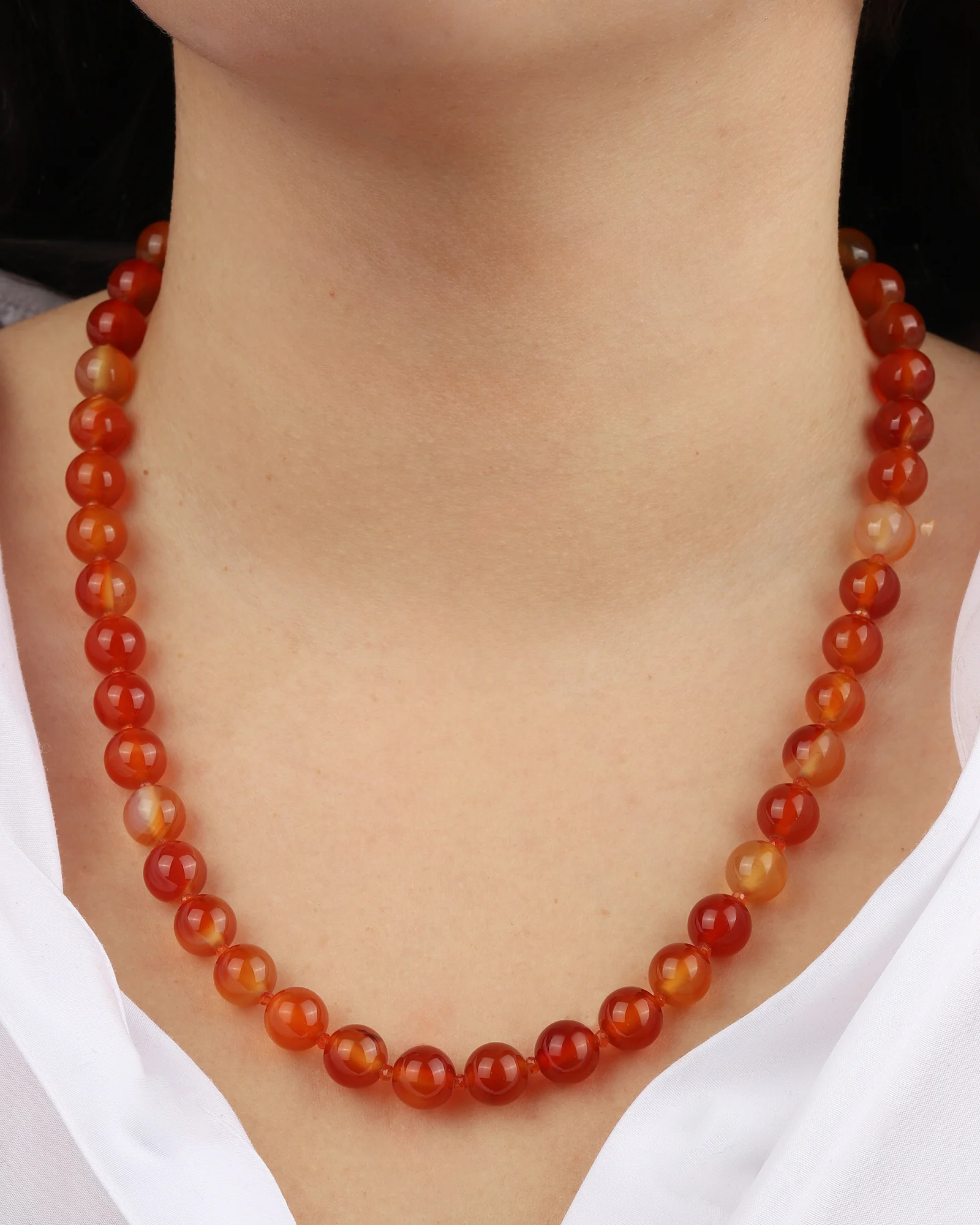 Mixed Shape Long Beaded Necklace | 10mm - Image 2