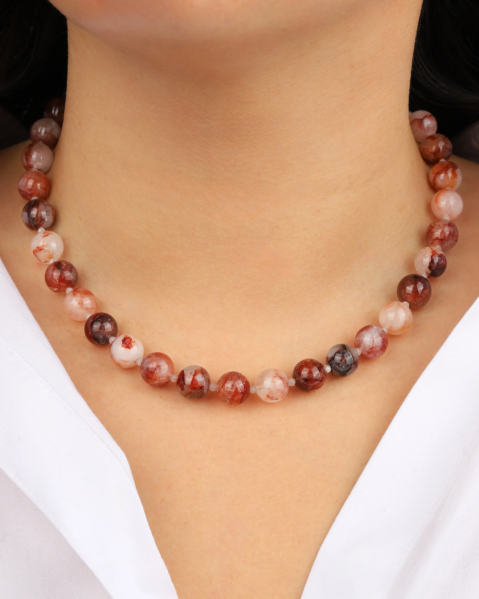 Mixed Shape Beaded Necklace | 10mm - Image 2