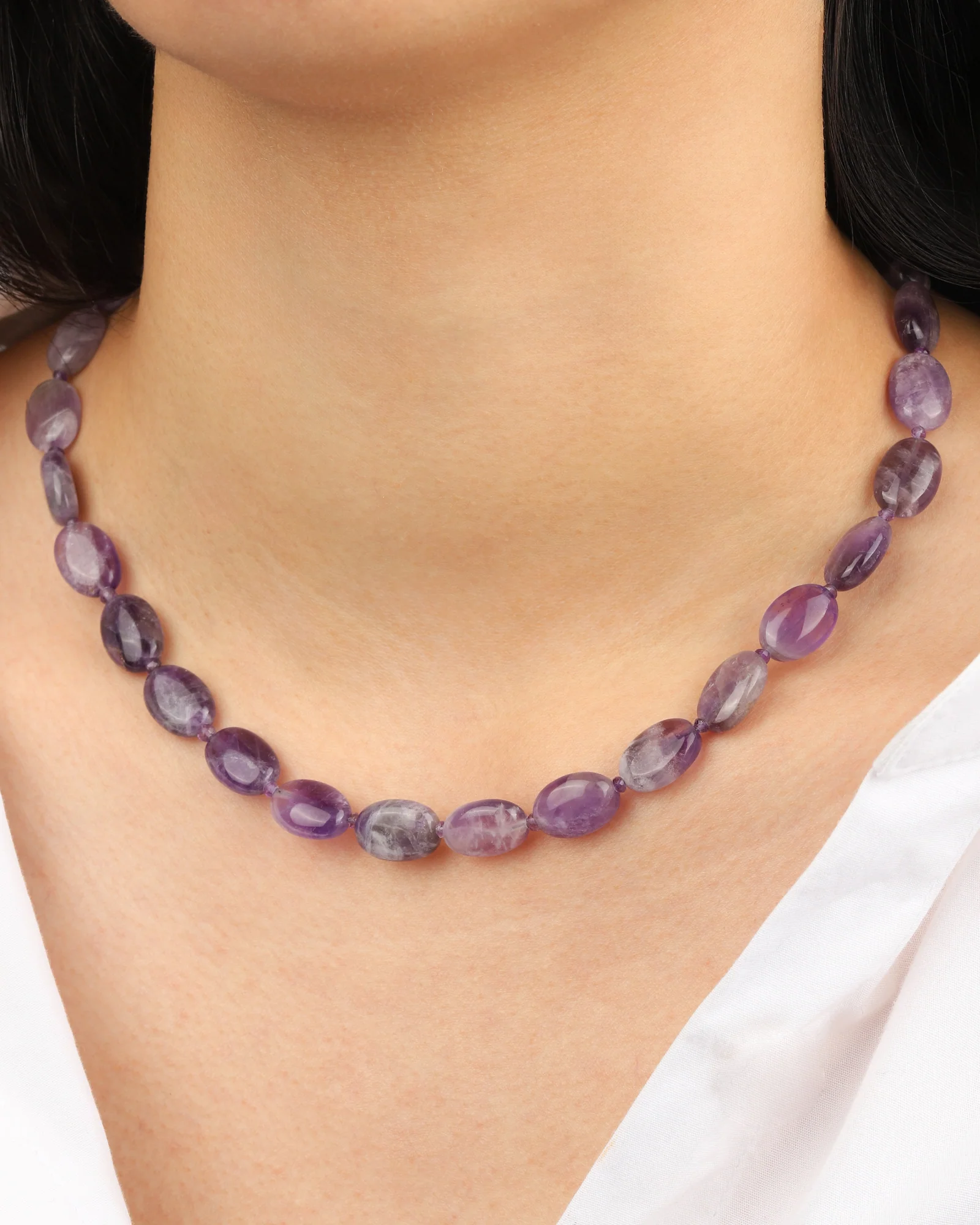 Petite Oval Beaded Necklace - Image 2